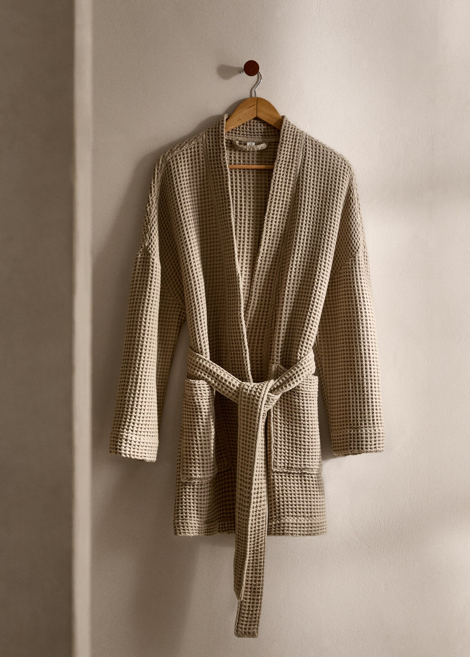 100% cotton waffle bathrobe - General plane