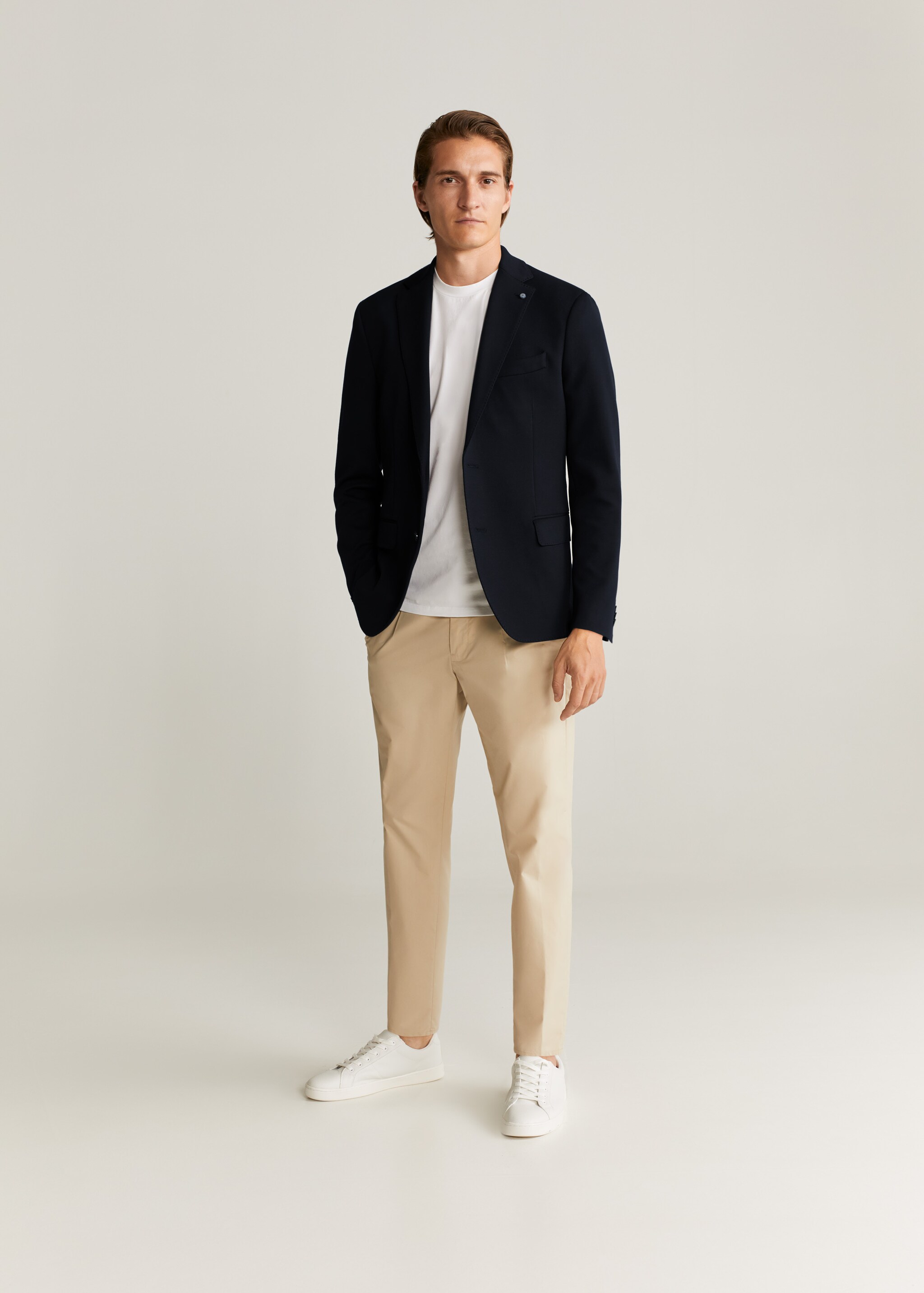 Americana slim fit textura - Plano general