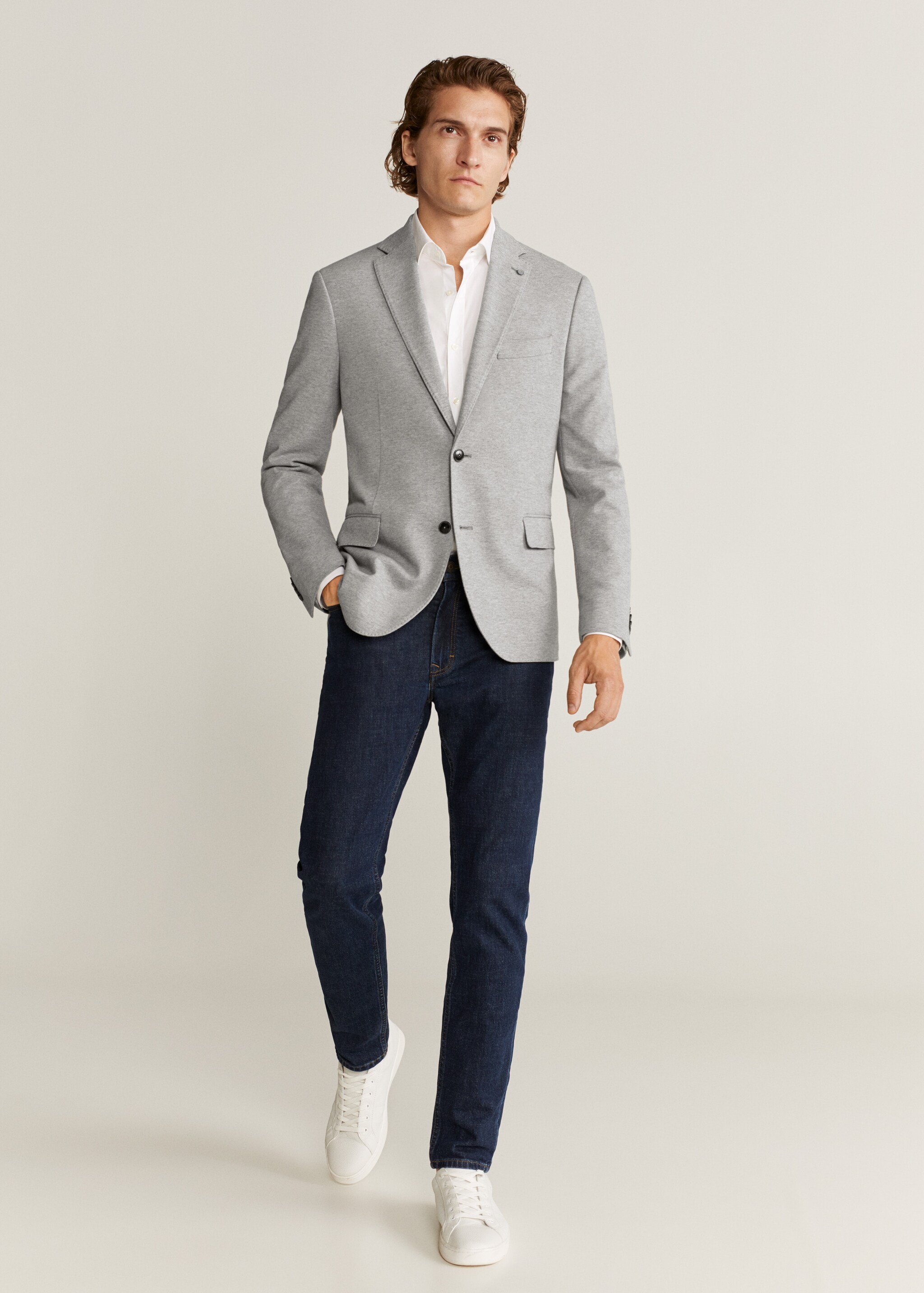Americana slim fit textura - Plano general
