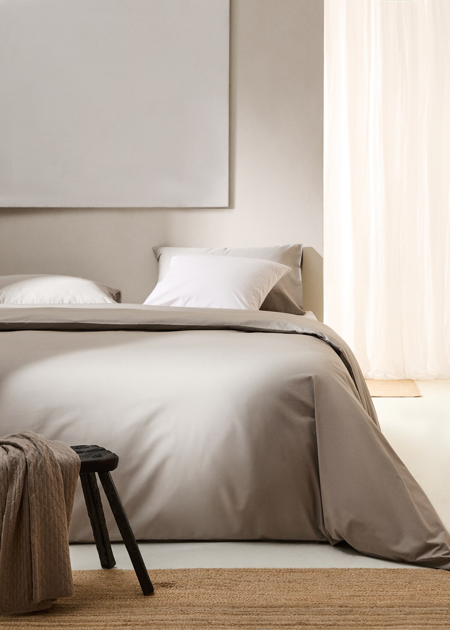 Baumwollbettbezug 300 Fäden für 180 cm Bett - Allgemeine Ansicht