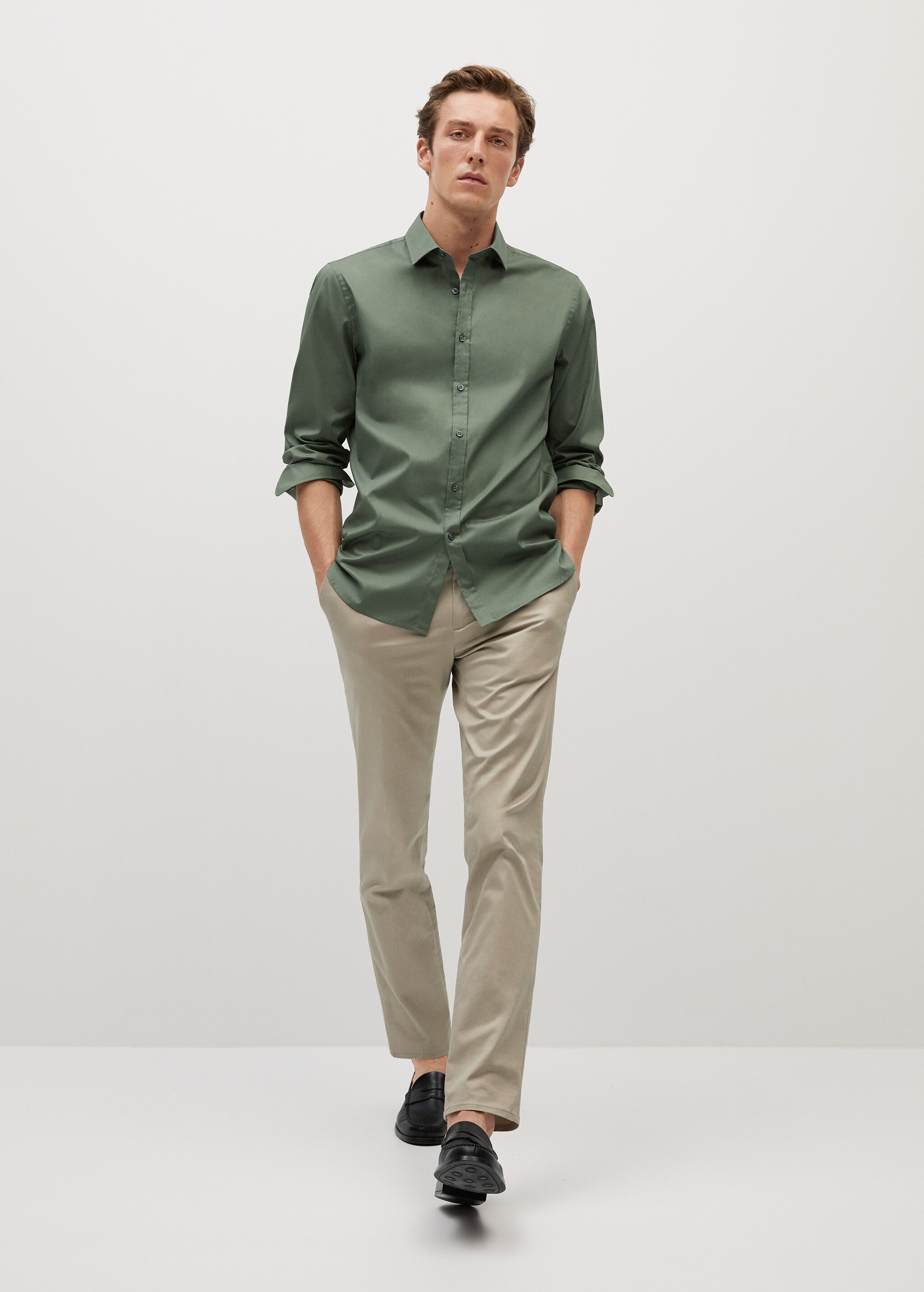 Camisa slim fit algodón - Plano general