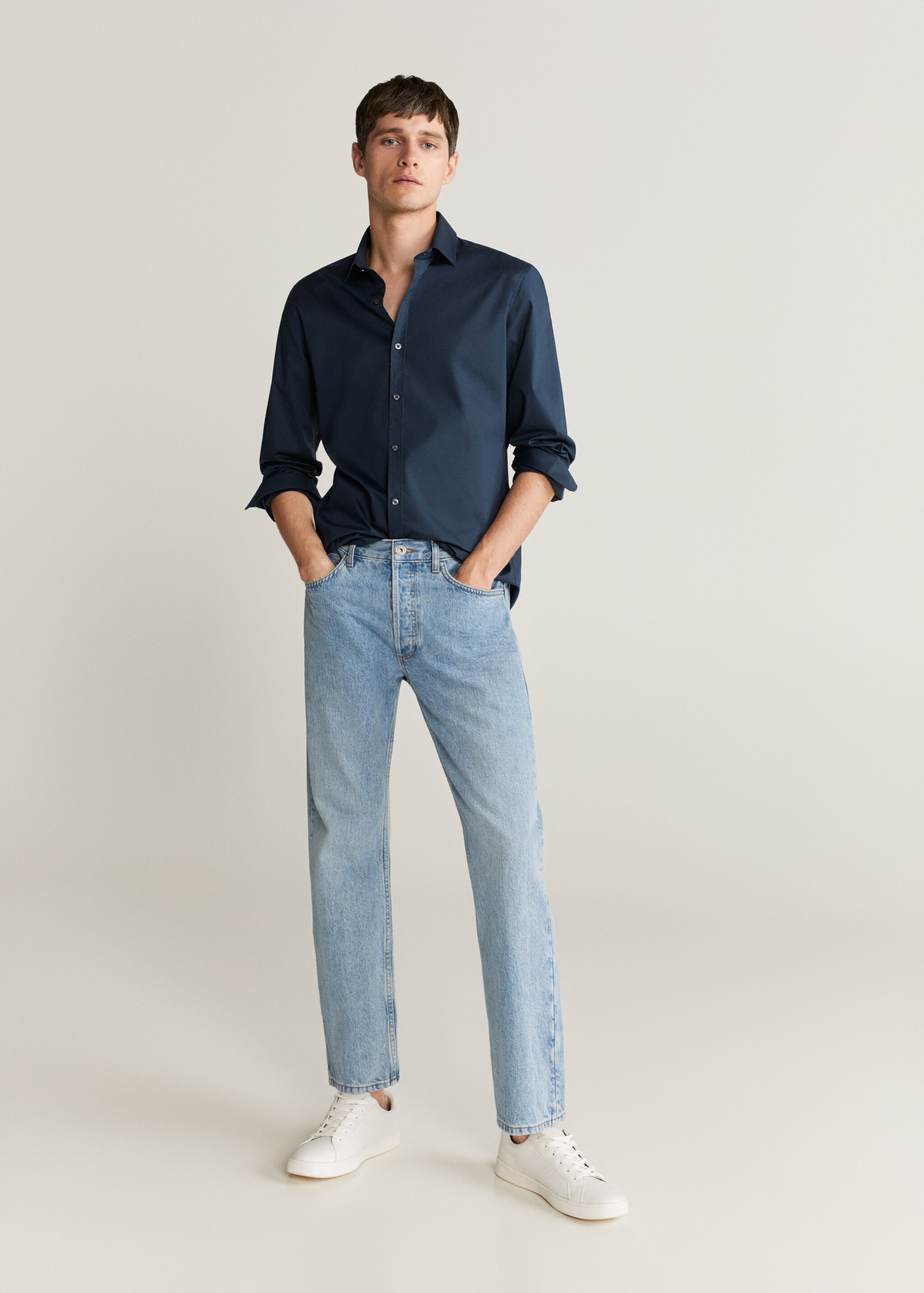 Camisa slim fit algodón - Plano general