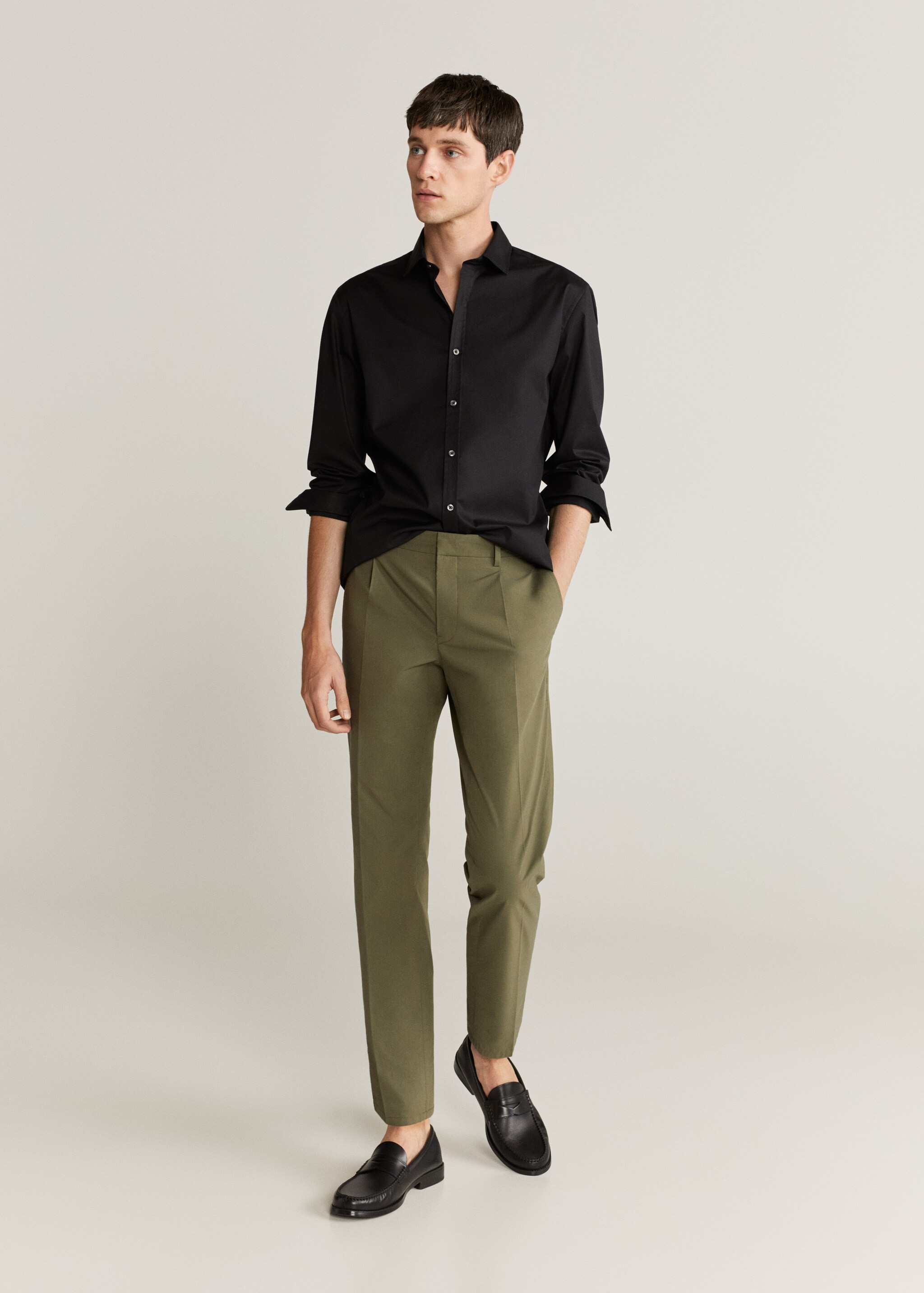 Camisa slim fit algodón - Plano general