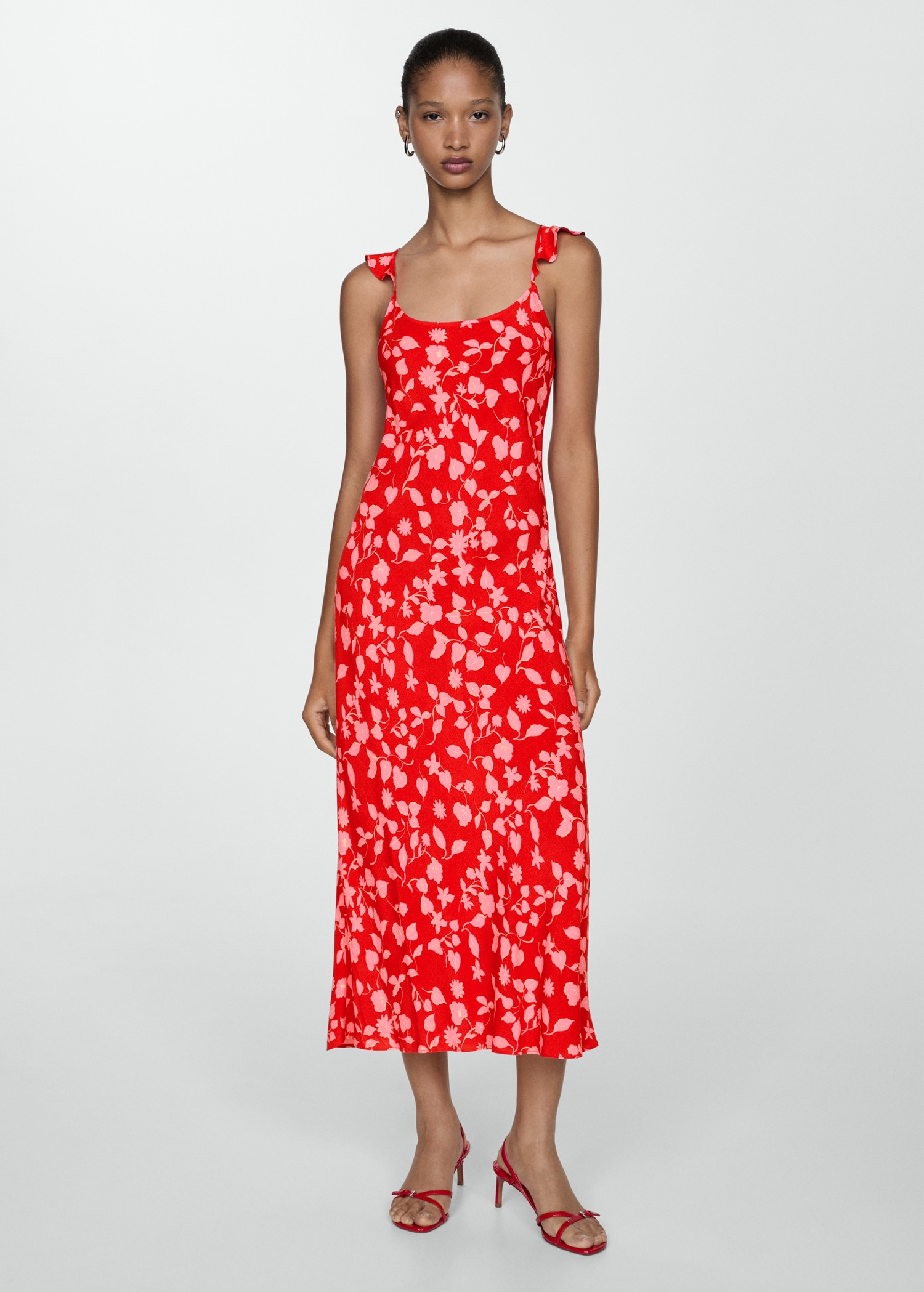 Mango Outlet Vestido Floral Midi Mango Mango Outlet Vestidos En