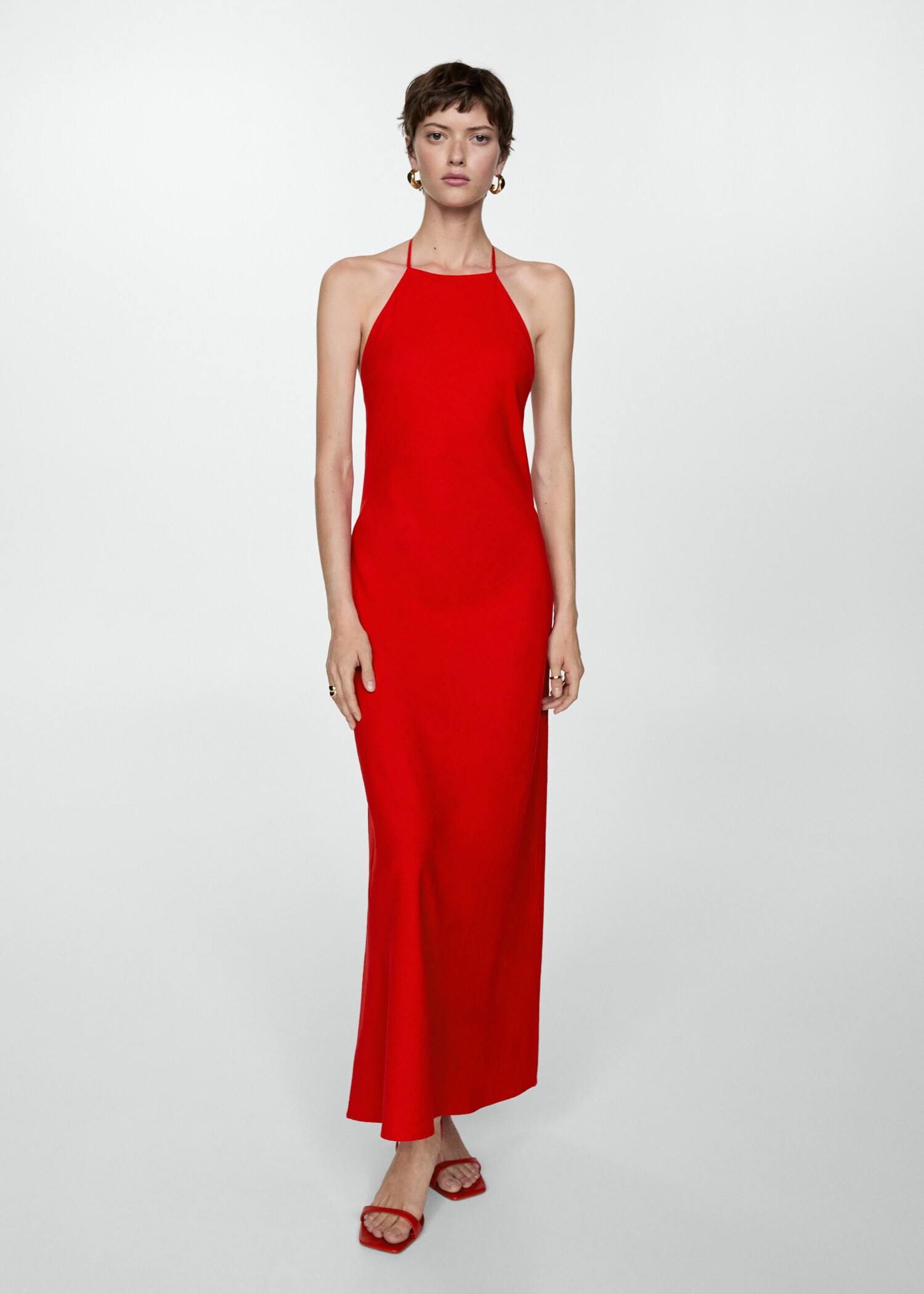 Vestito lino collo halter - Piano generale