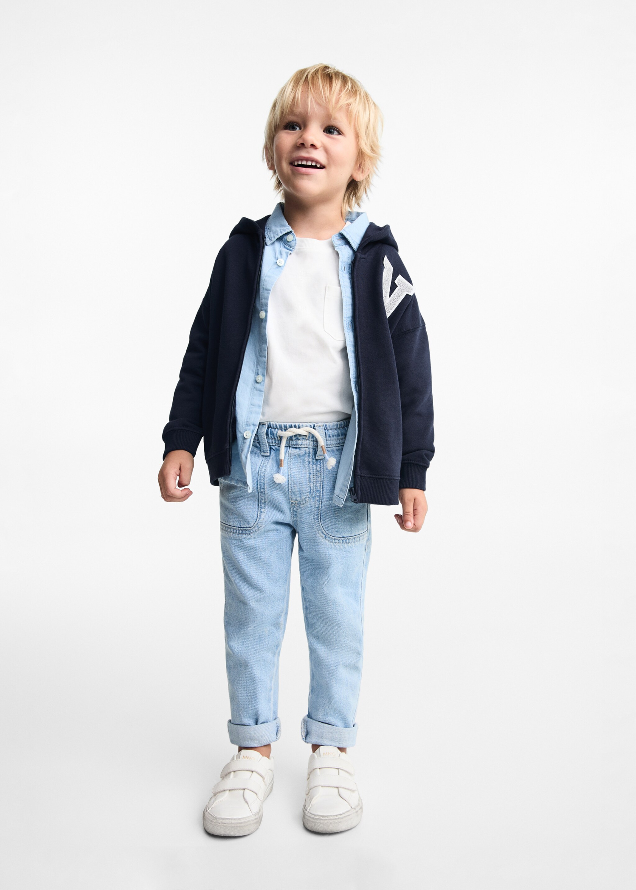 Printed hoodie - General plane, Dark Navy. Ref: 77022932-00.