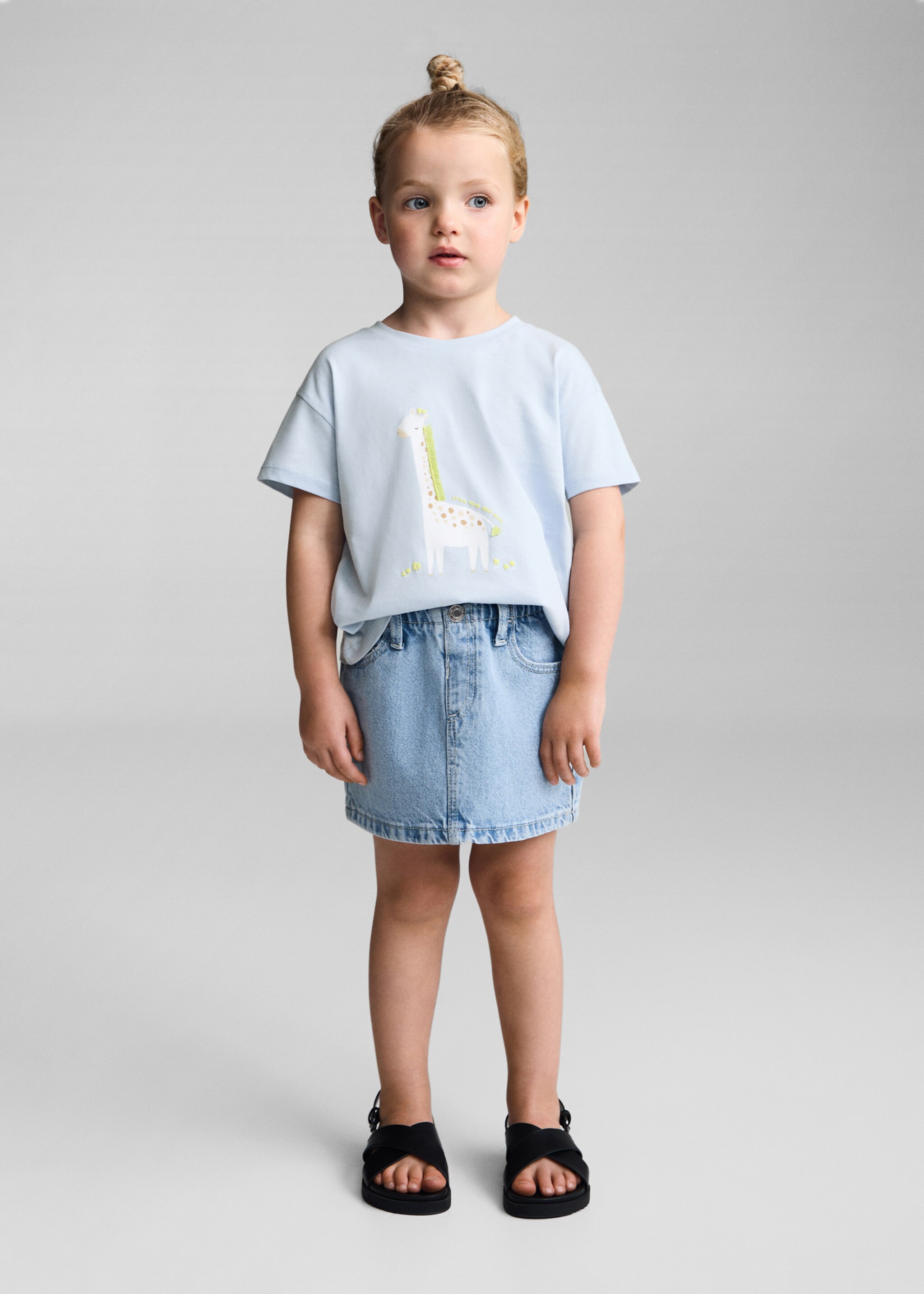 Printed cotton-blend T-shirt - General plane