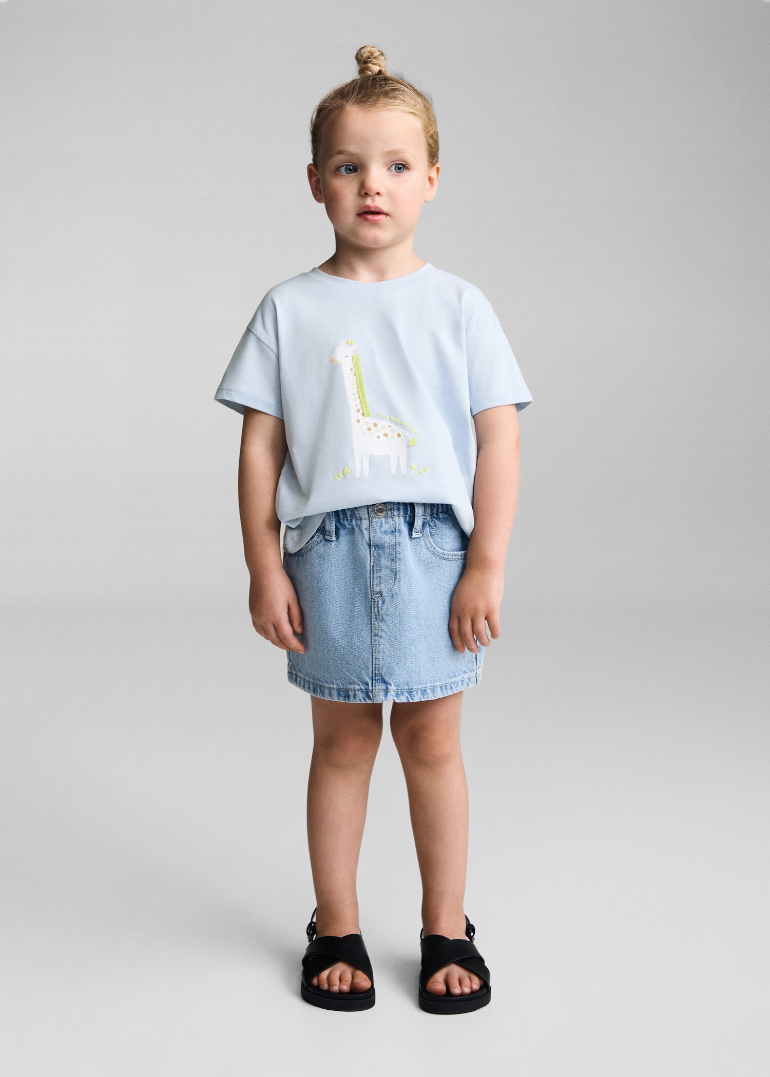 Printed cotton-blend T-shirt - General plane