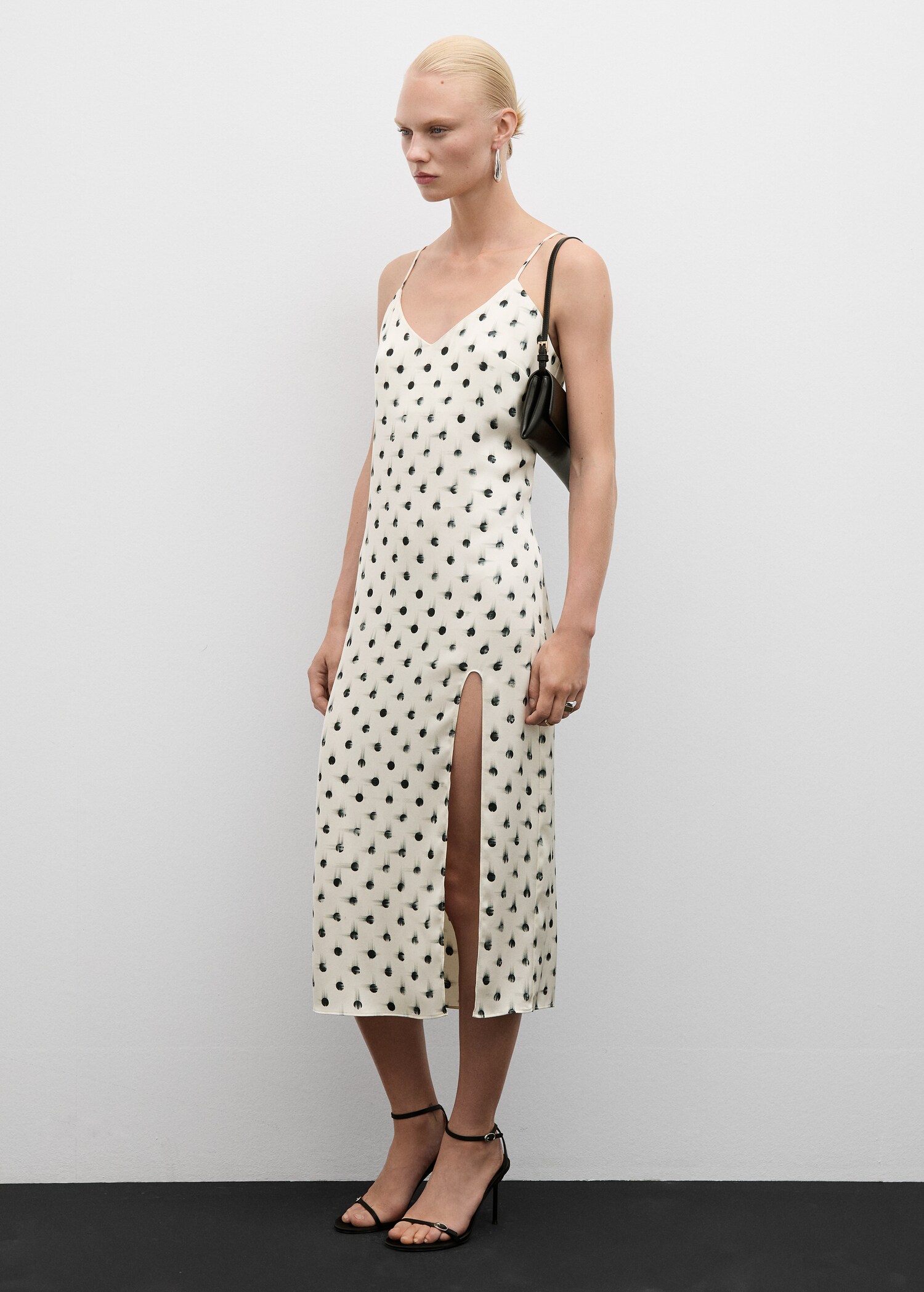 Printed cut-out detail dress - General plane