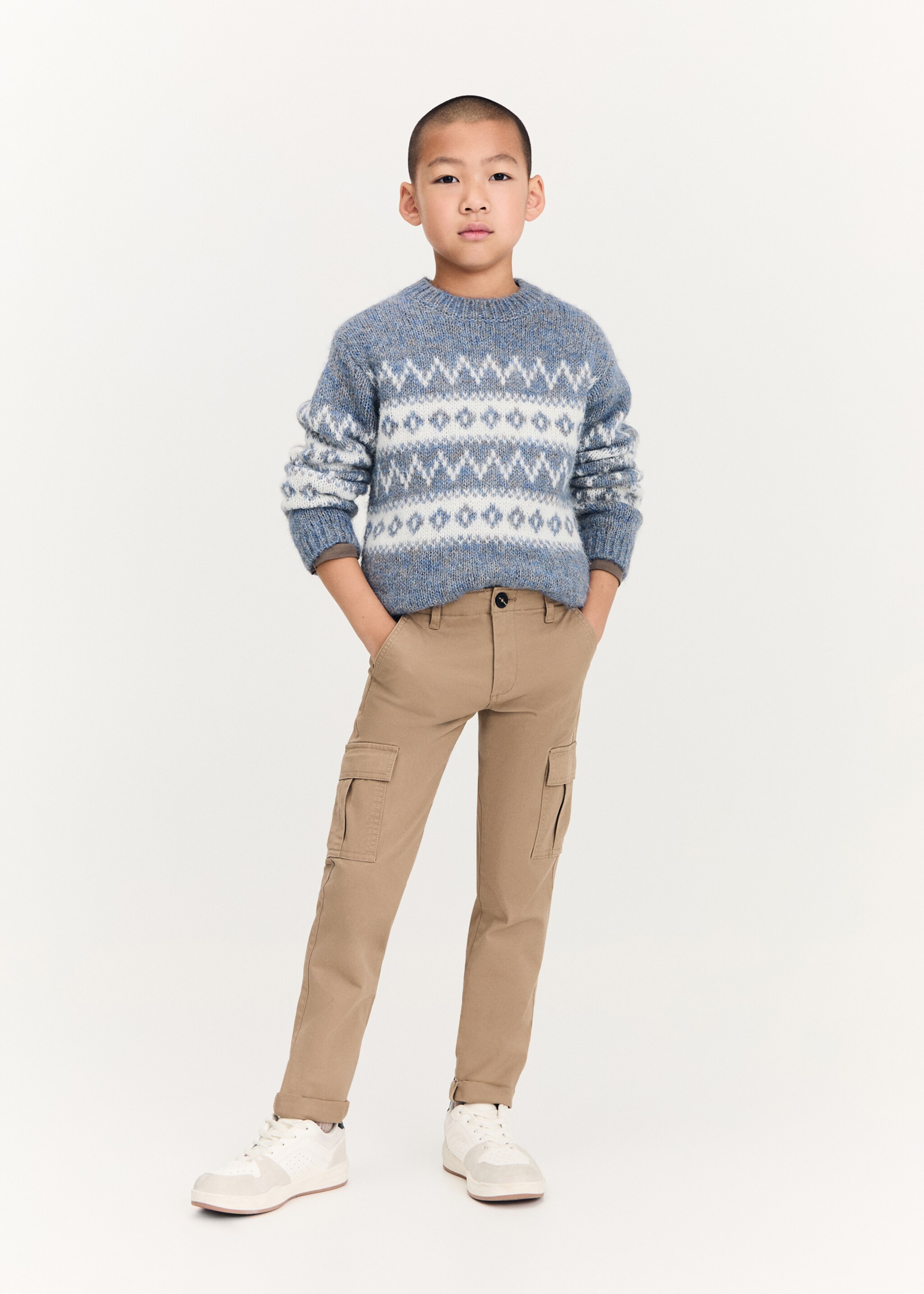 Straight Fit-Cargohose - Allgemeine Ansicht, Mittelbraun. Ref: 77024435-00.