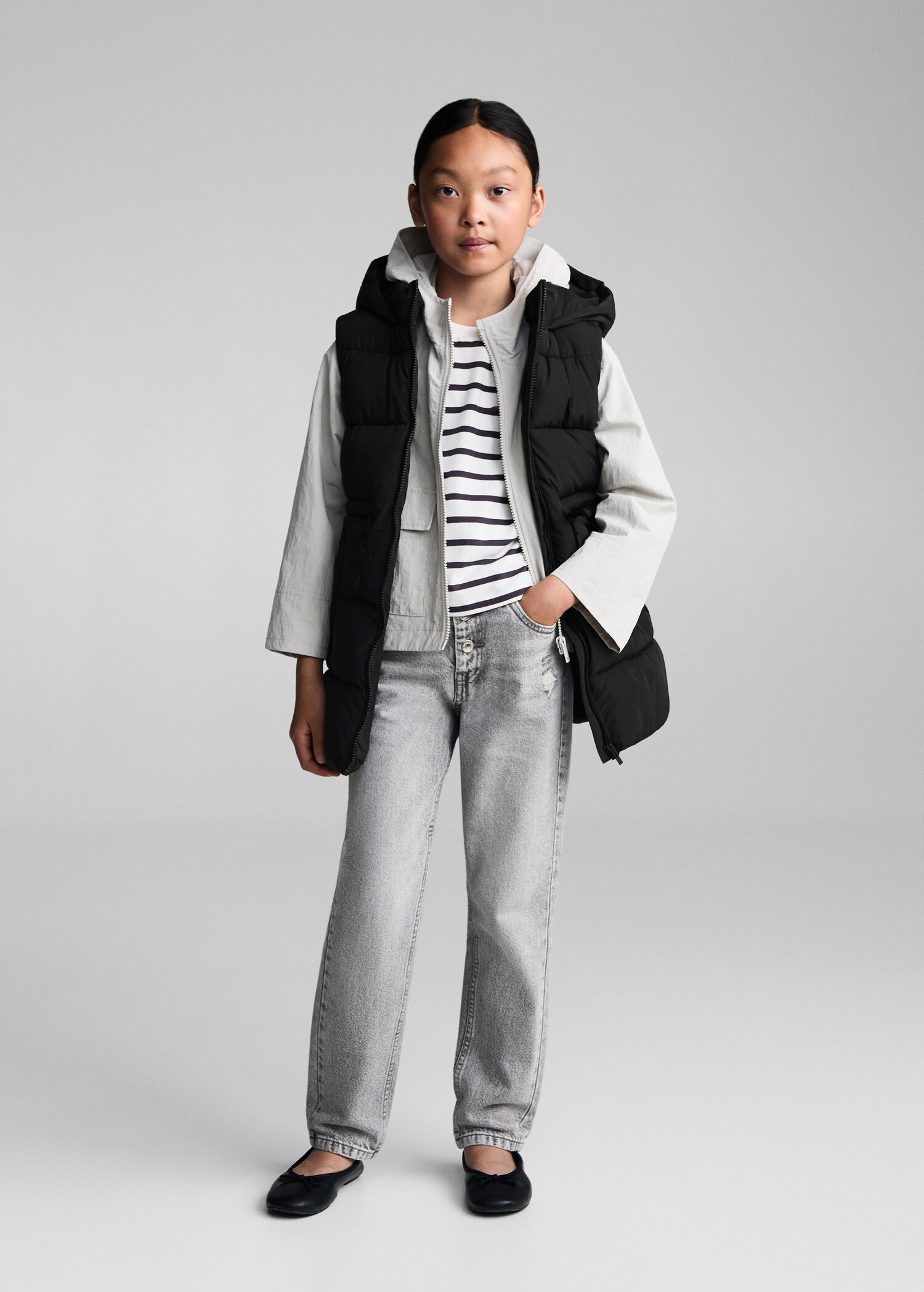 Gilet matelassé long - Plan général