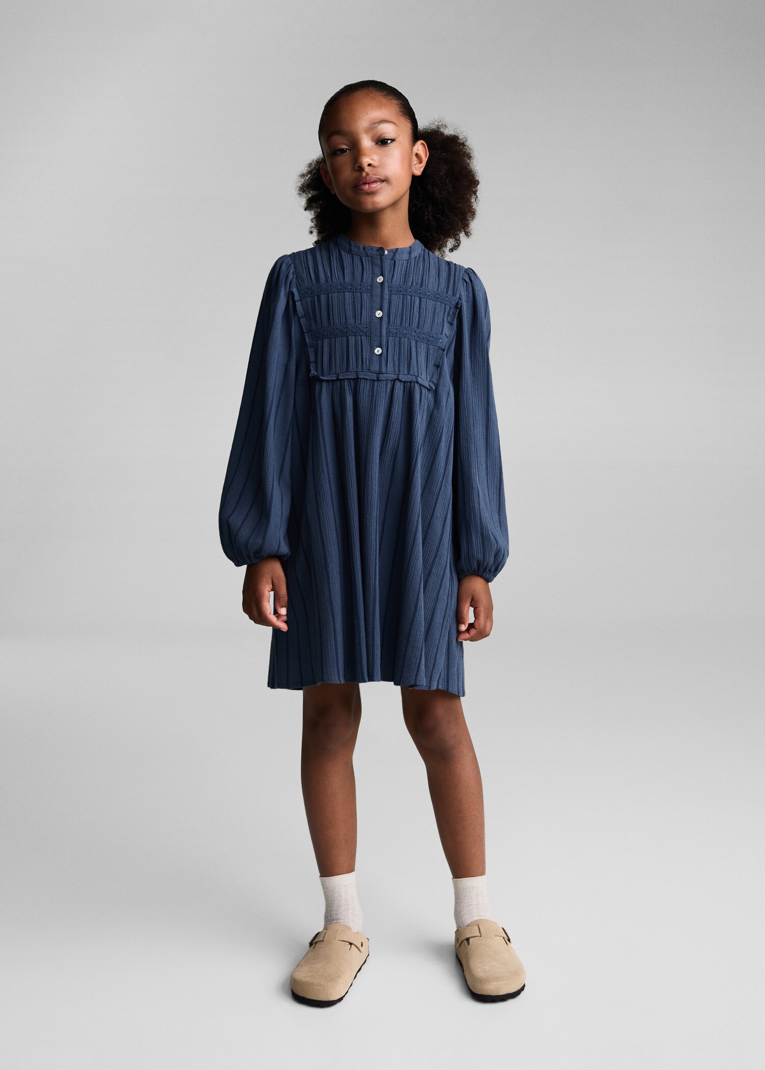 Robe coton manches bouffantes - Plan général