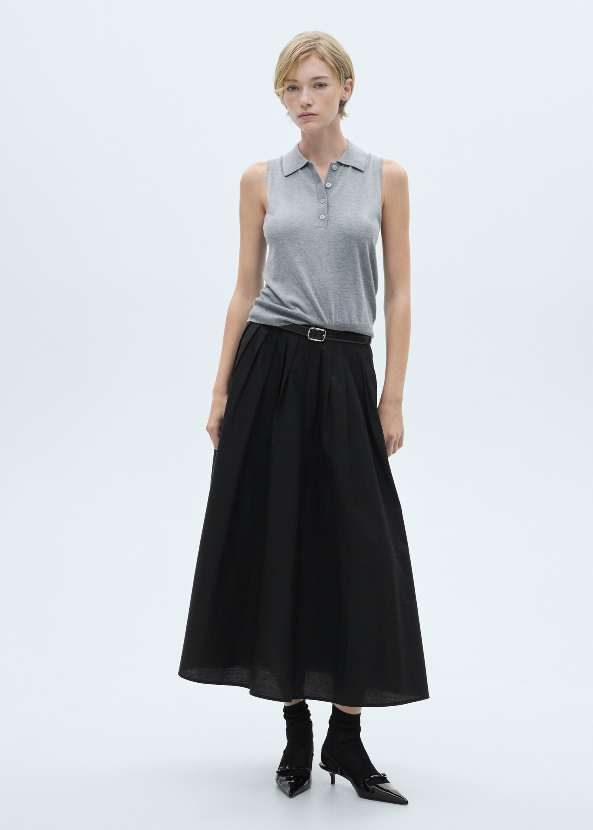 Pleated midi-skirt - Plan général
