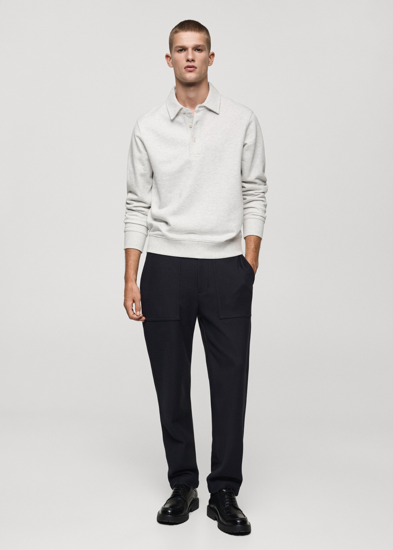 100% cotton polo sweatshirt - General plane