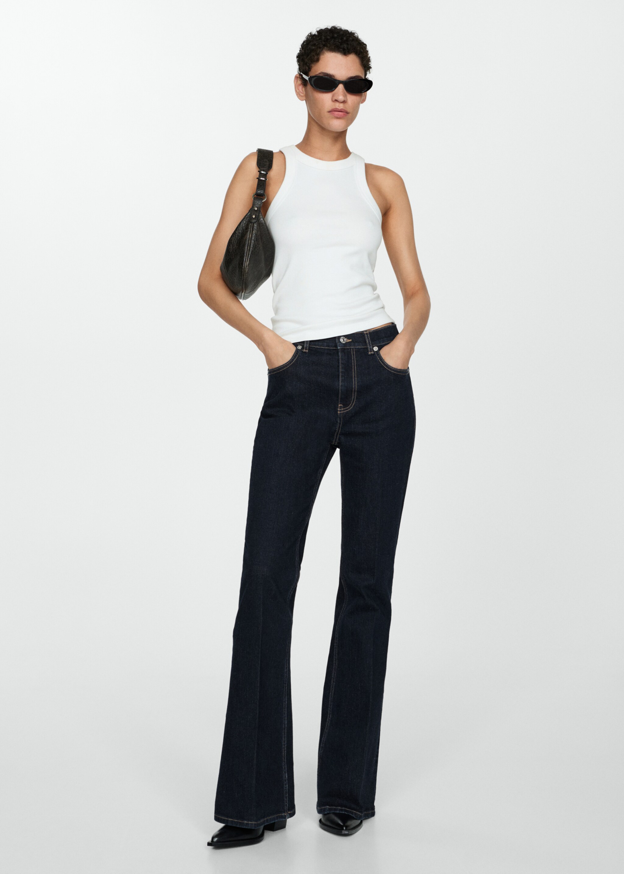 Jean Violeta flare rinse wash - Plan général, Bleu. Ref: 77025657-00.