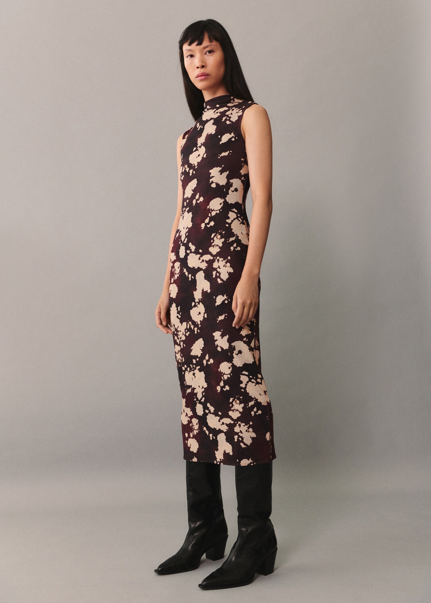 Midi printed dress - General plane