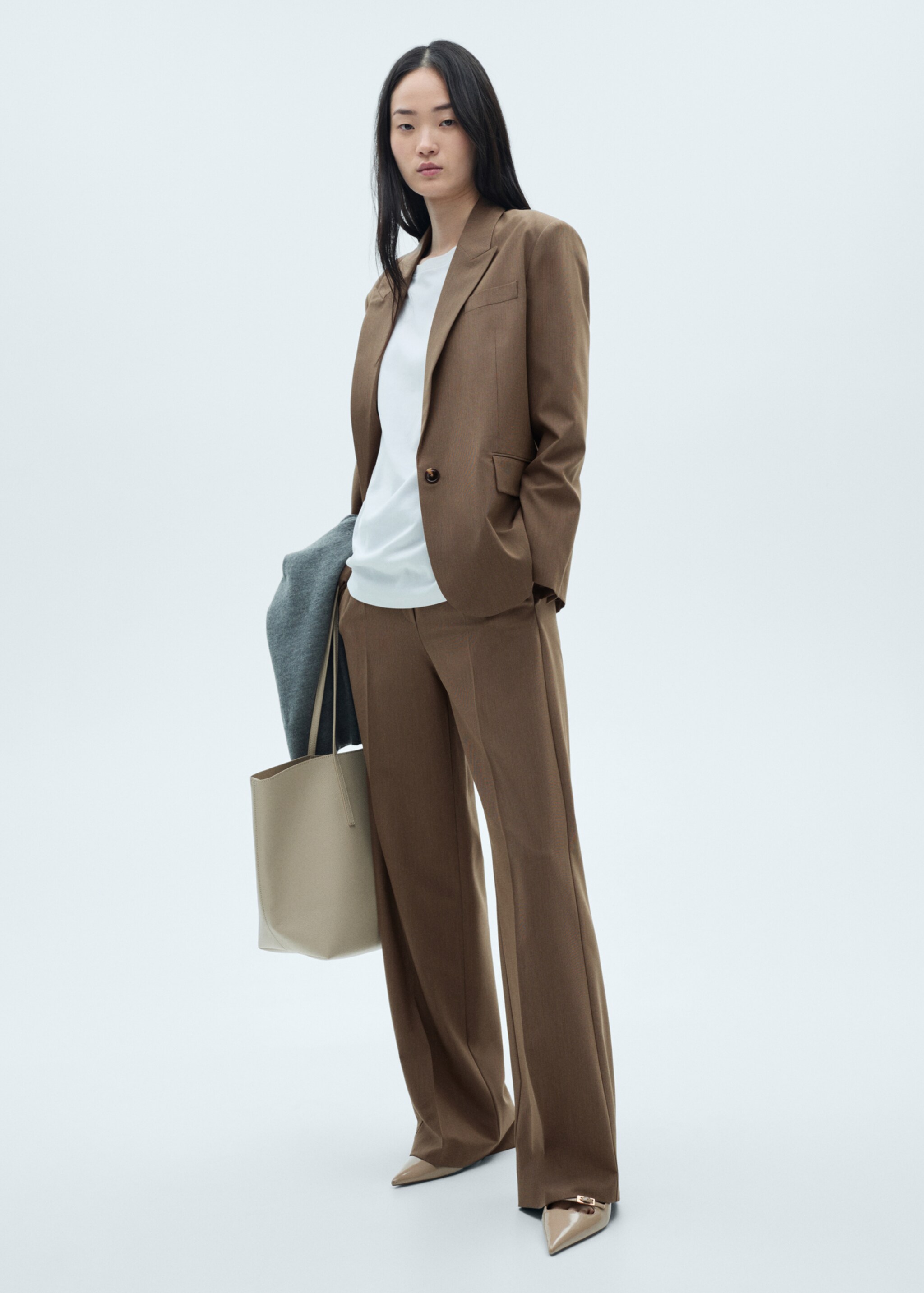 Micro-houndstooth suit jacket - General plane, Brown. Ref: 77026726-00.