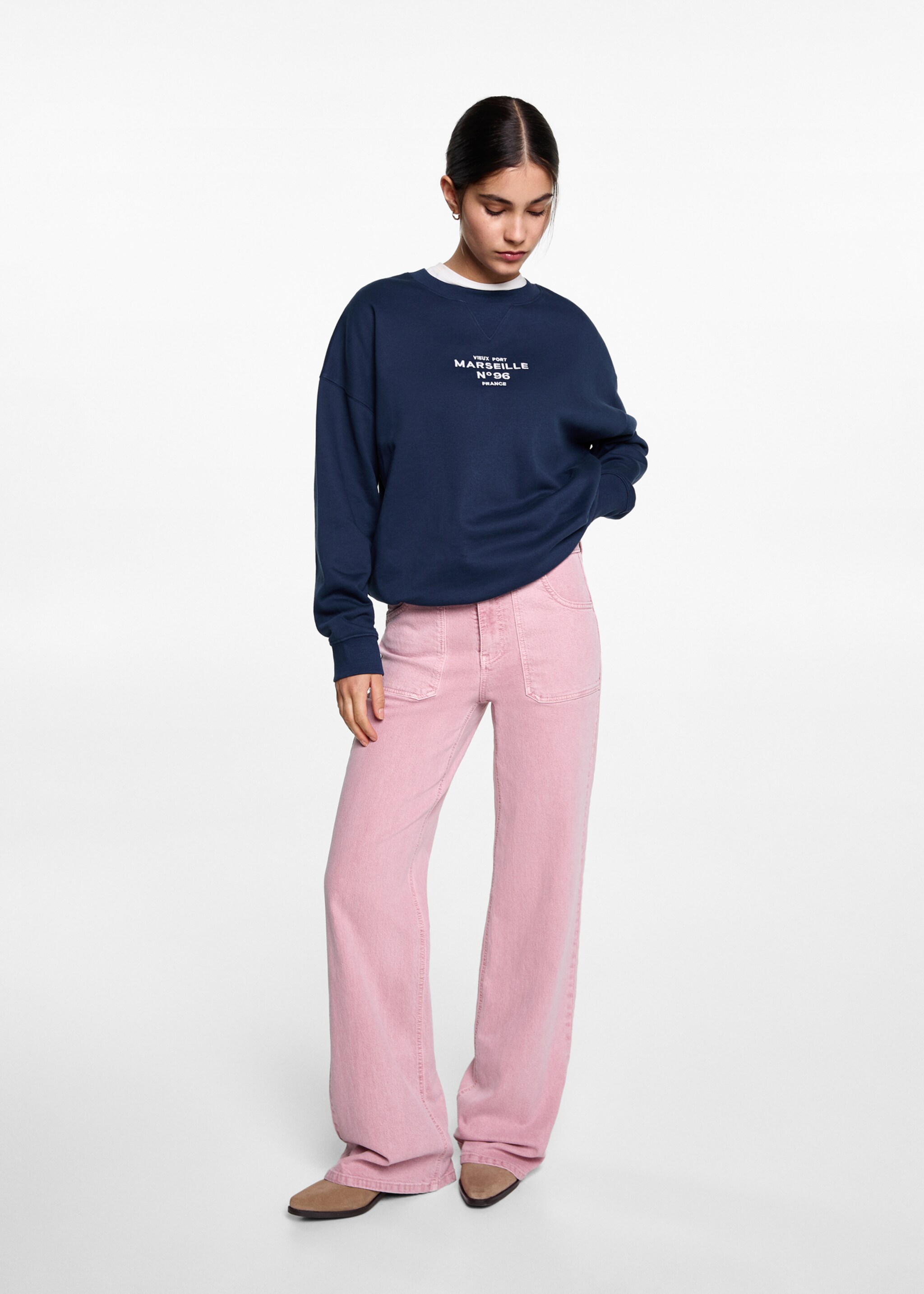 Printed cotton sweatshirt - General plane, Blue. Ref: 77026737-00.