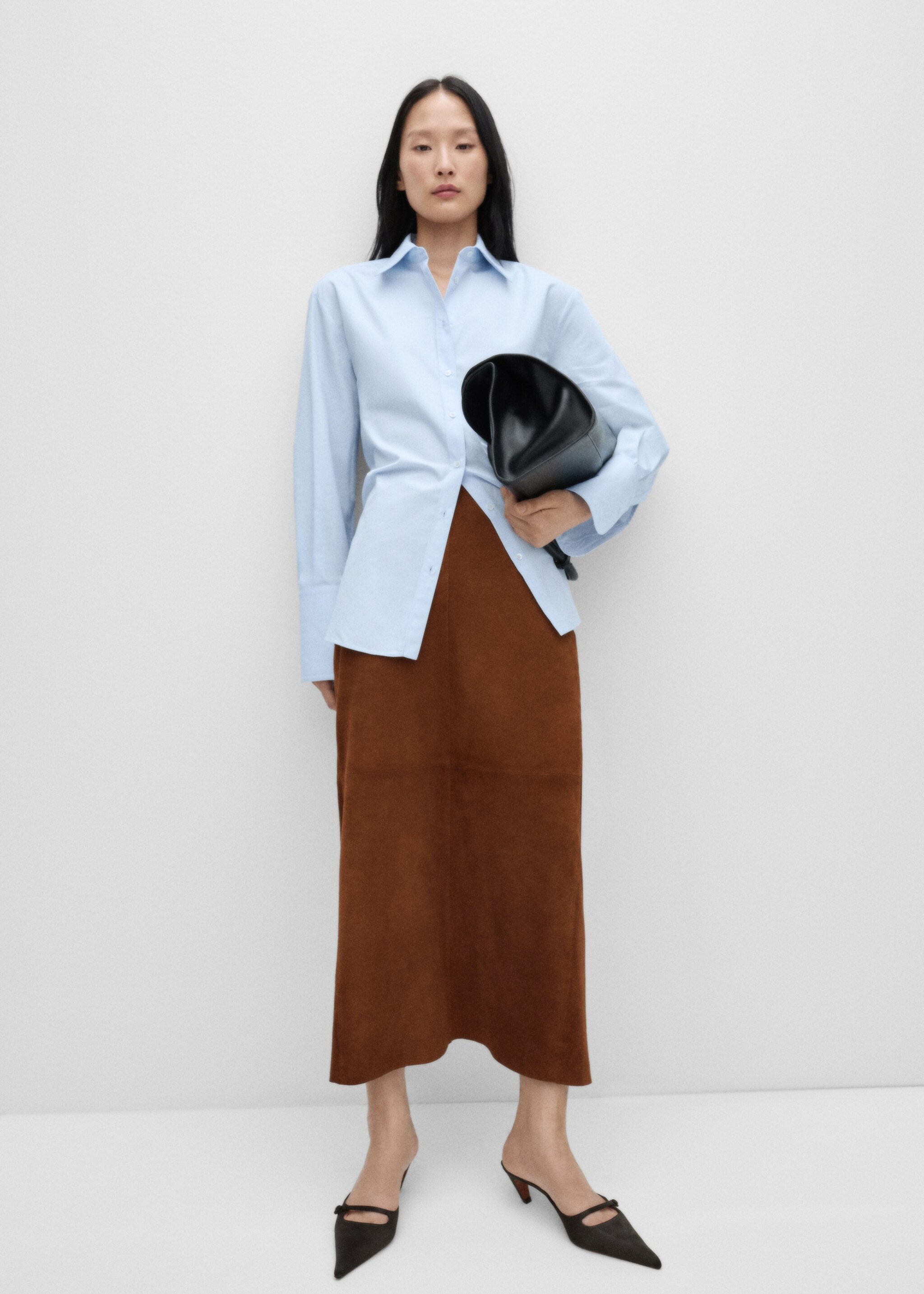 Oversize poplin shirt - General plane, Sky Blue. Ref: 77026746-00.