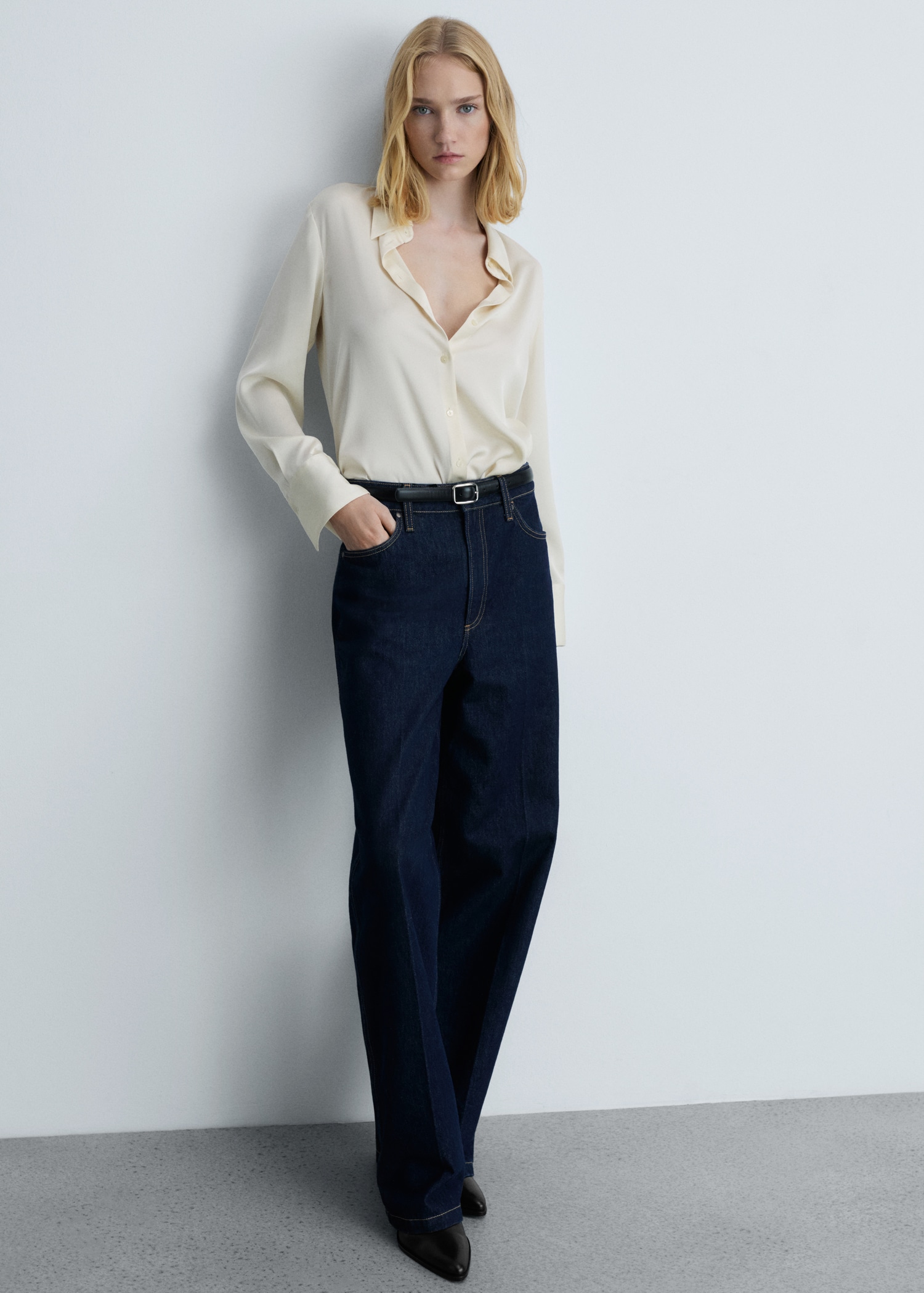 Leather pointed ankle boots Women MANGO OUTLET Estonia