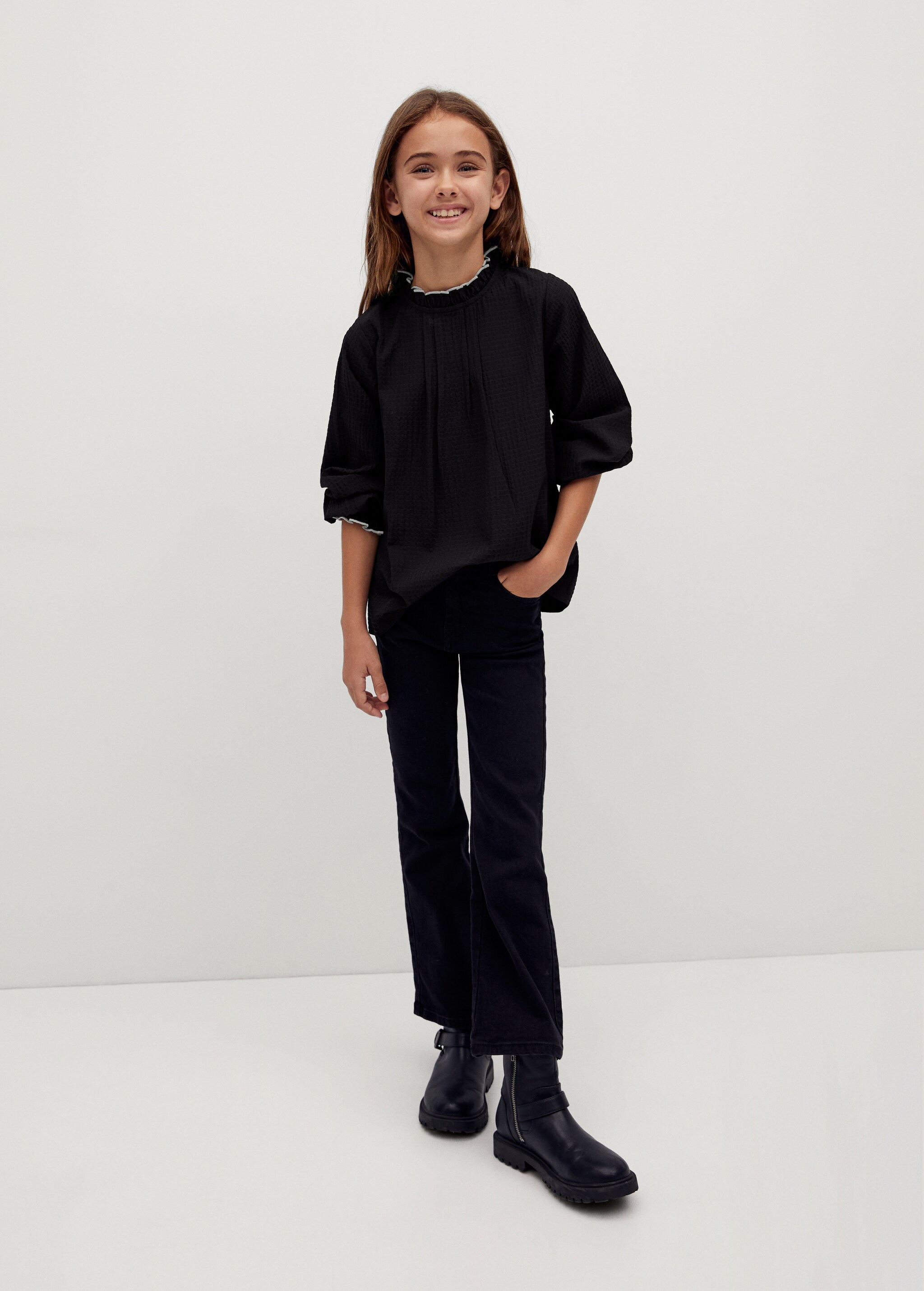 Blusa testurizzata volants - Piano generale