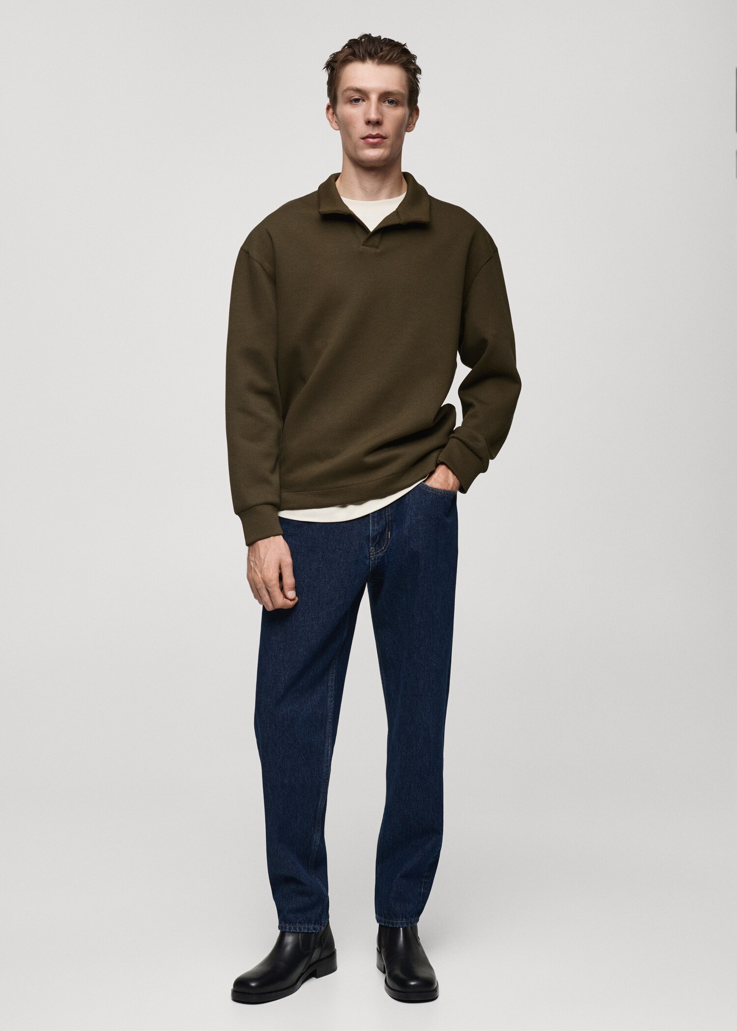 Sudadera polo relaxed fit - Plano general