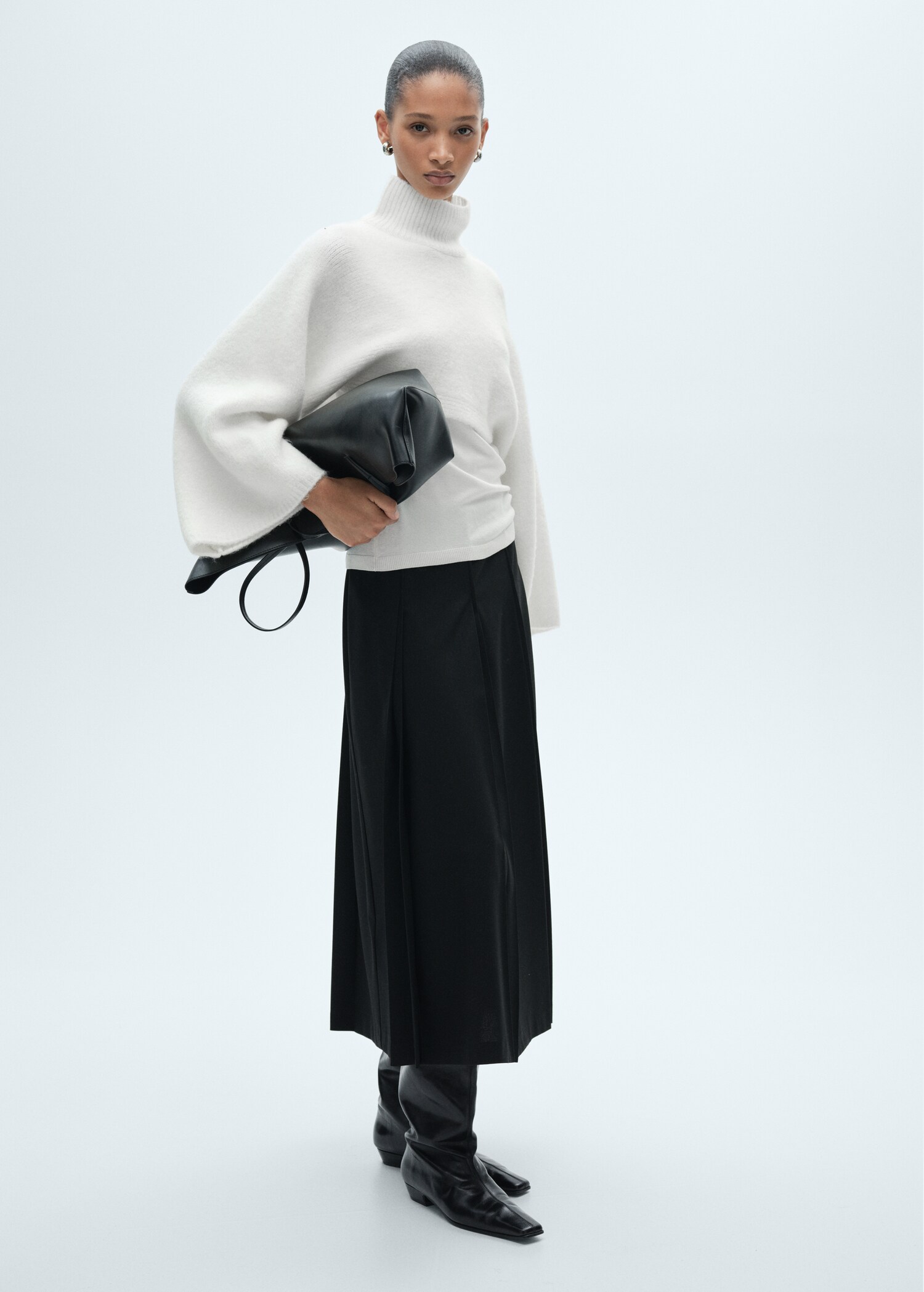 Combined high collar sweater - General plane