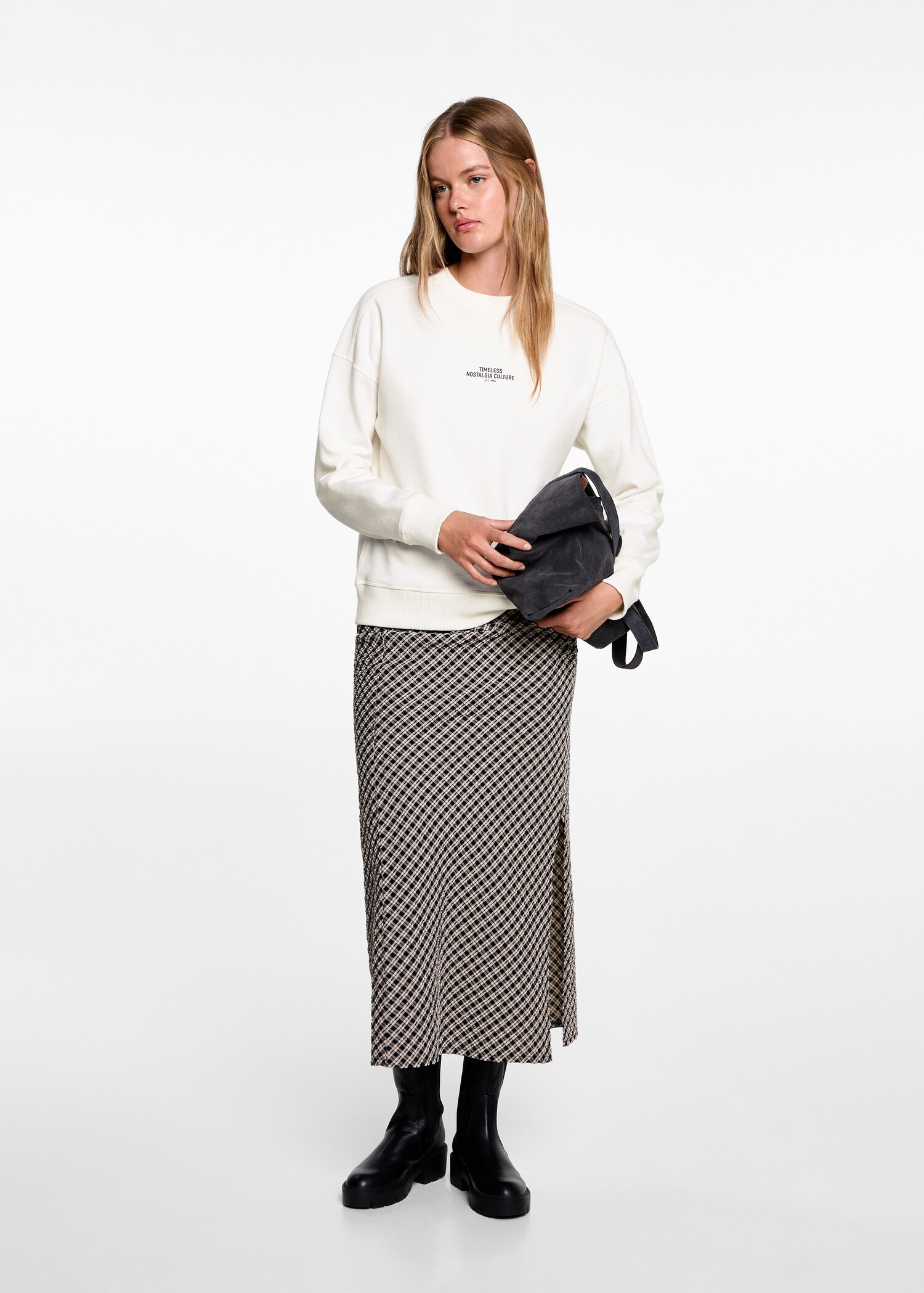 Printed cotton sweatshirt - General plane