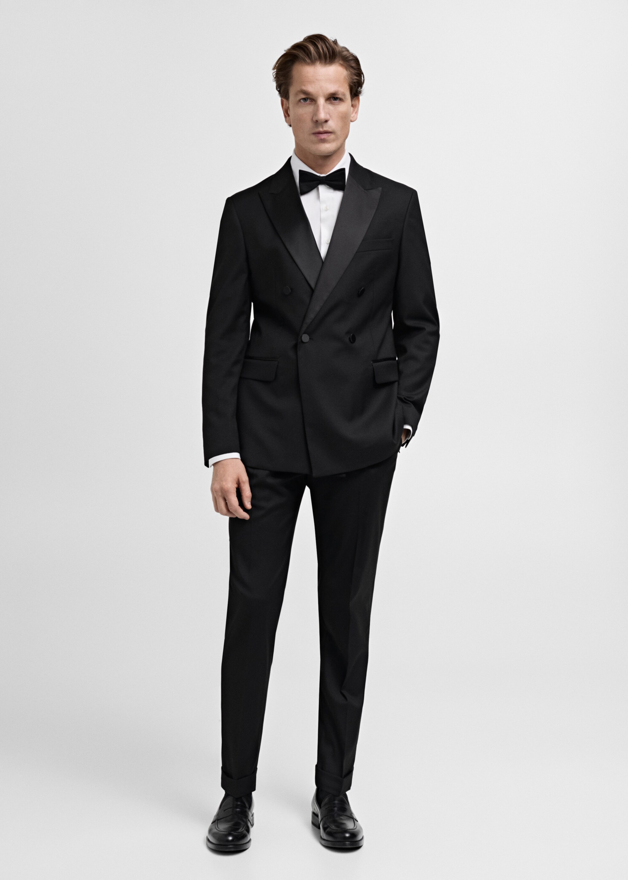 Slim-fit tuxedo suit trousers - General plane, Black. Ref: 77029229-00.