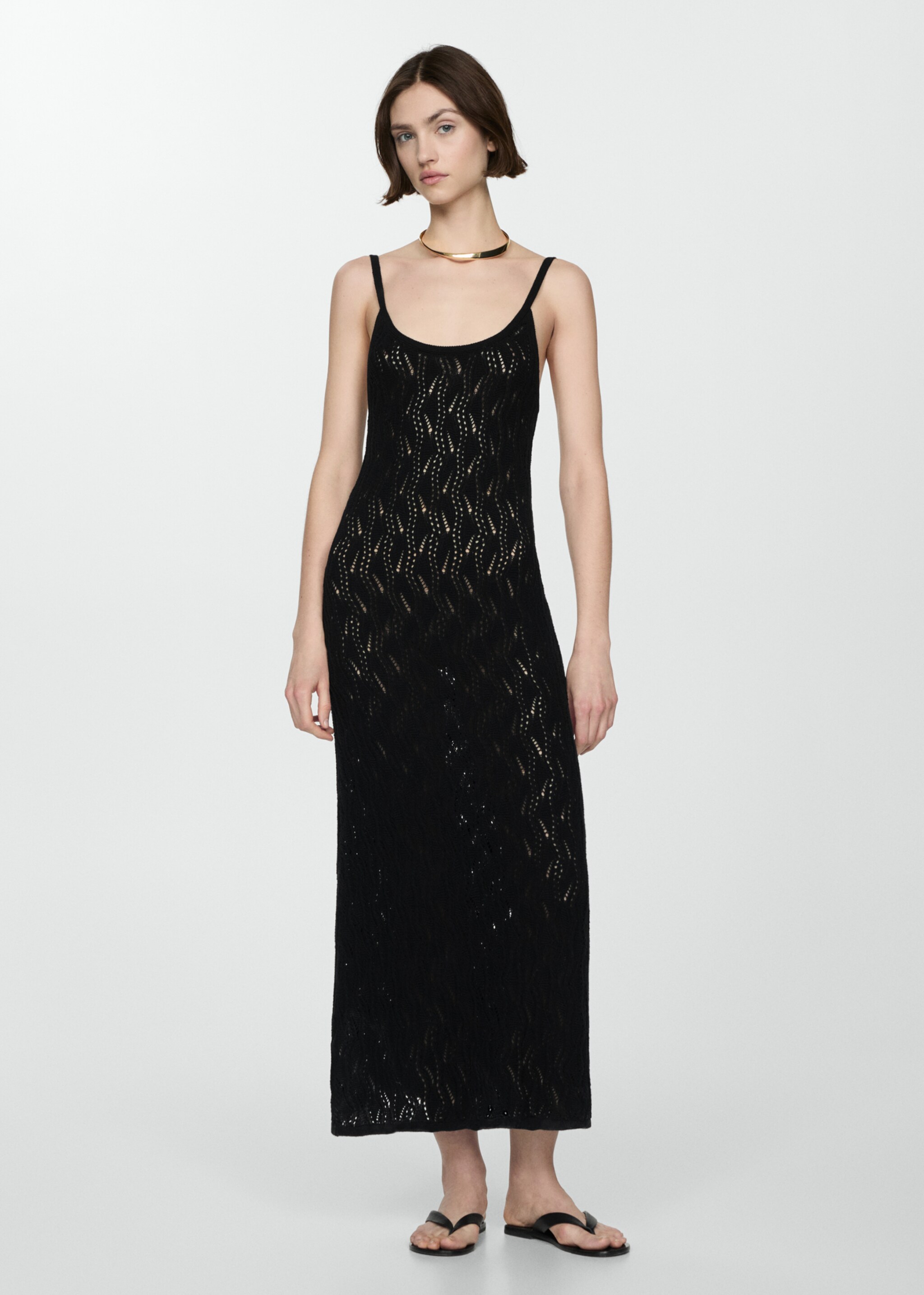 Crochet long dress - General plane