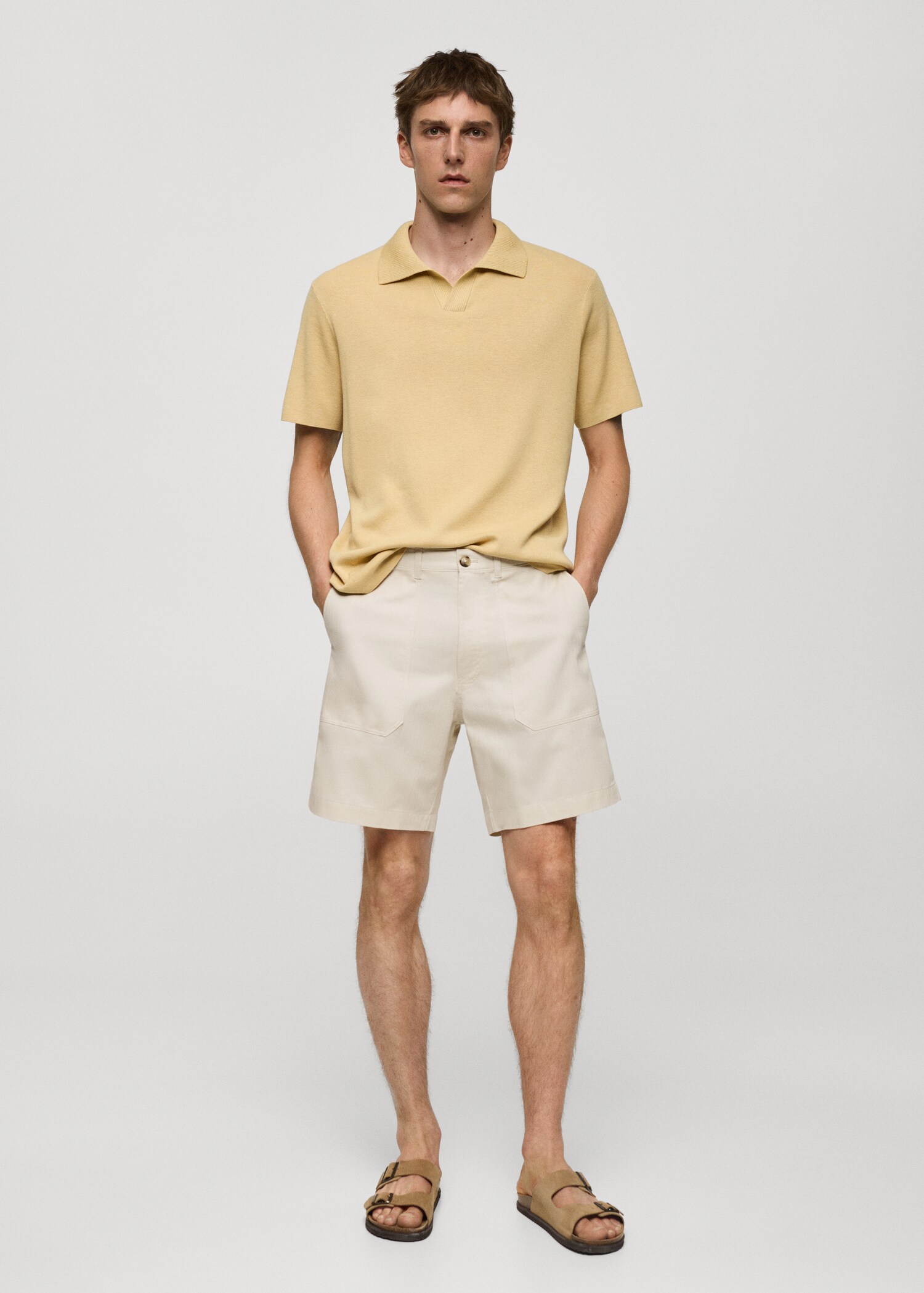 Bermuda 100 % coton chevron - Plan général