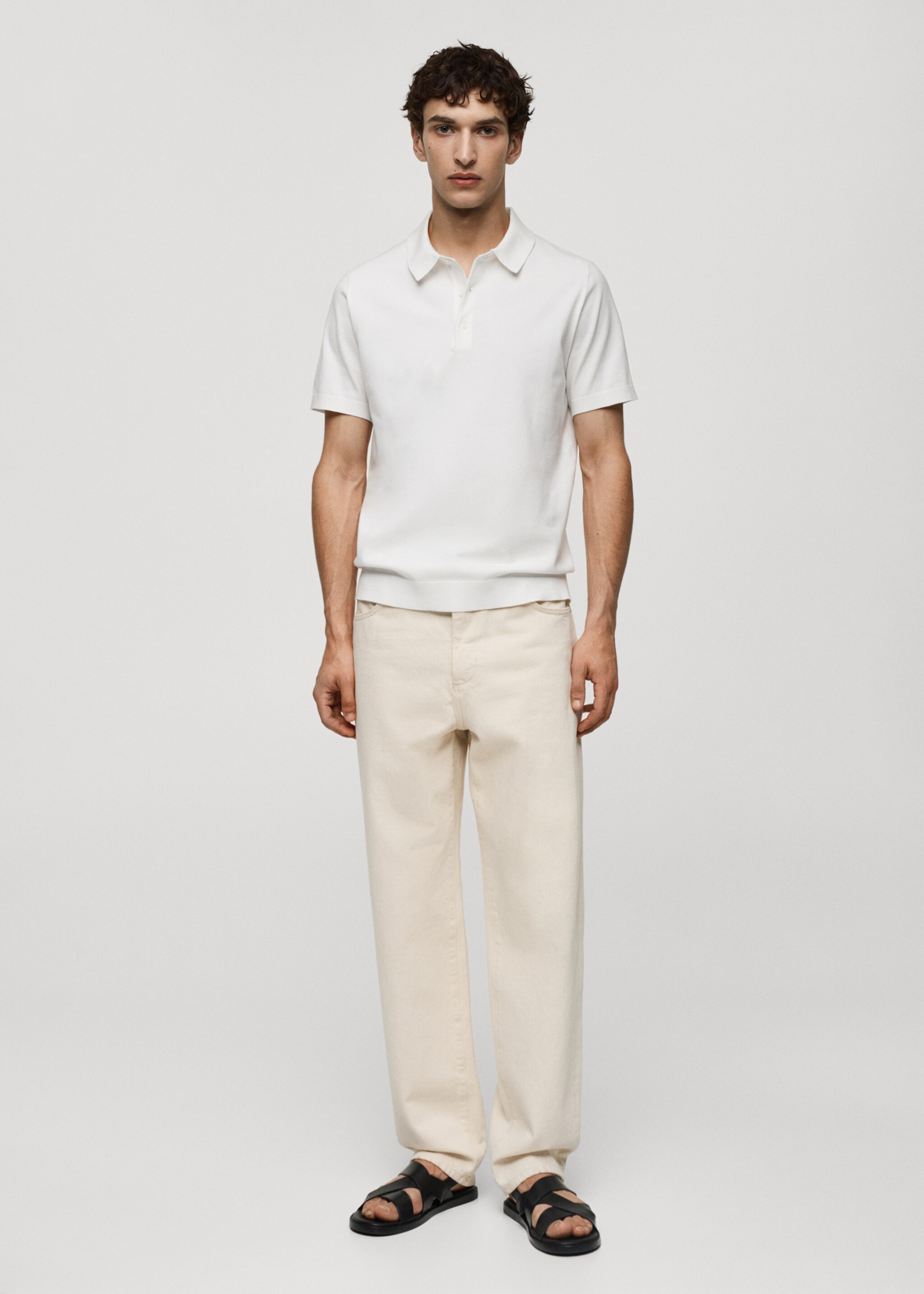 Fine-knit polo shirt - General plane