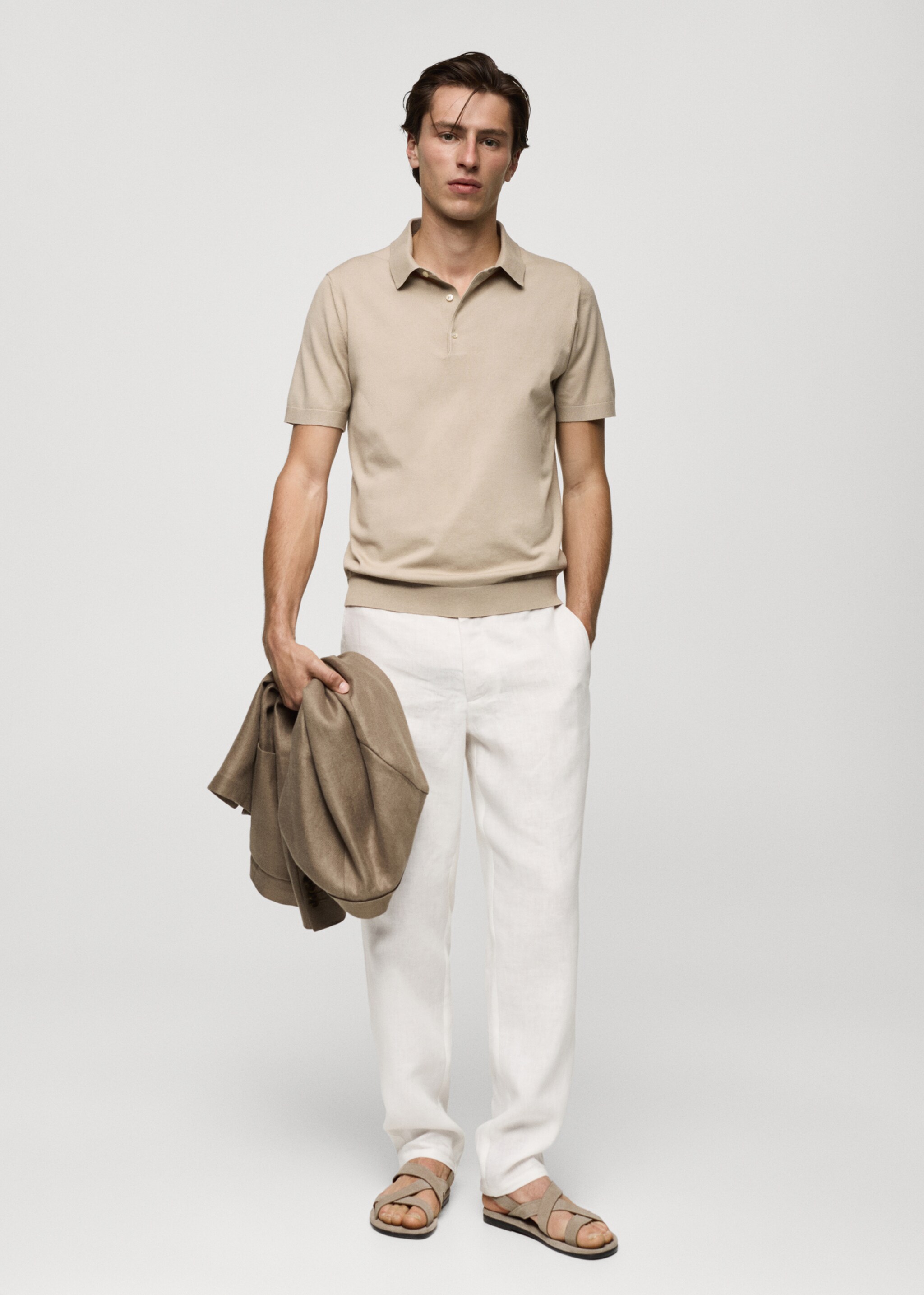 Fine-knit polo shirt - General plane