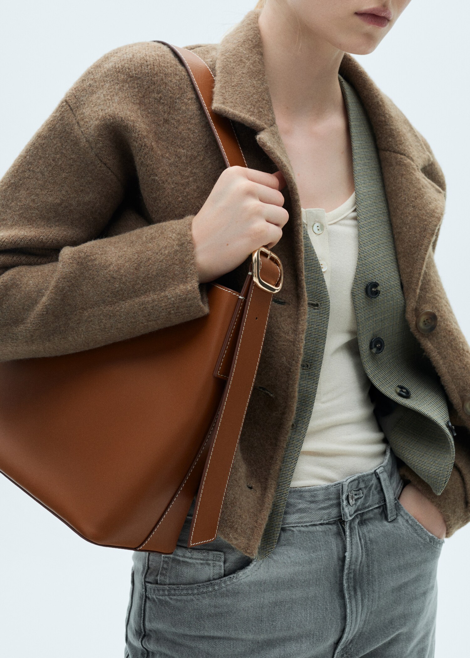 Shopper väska läder - Allmän bild