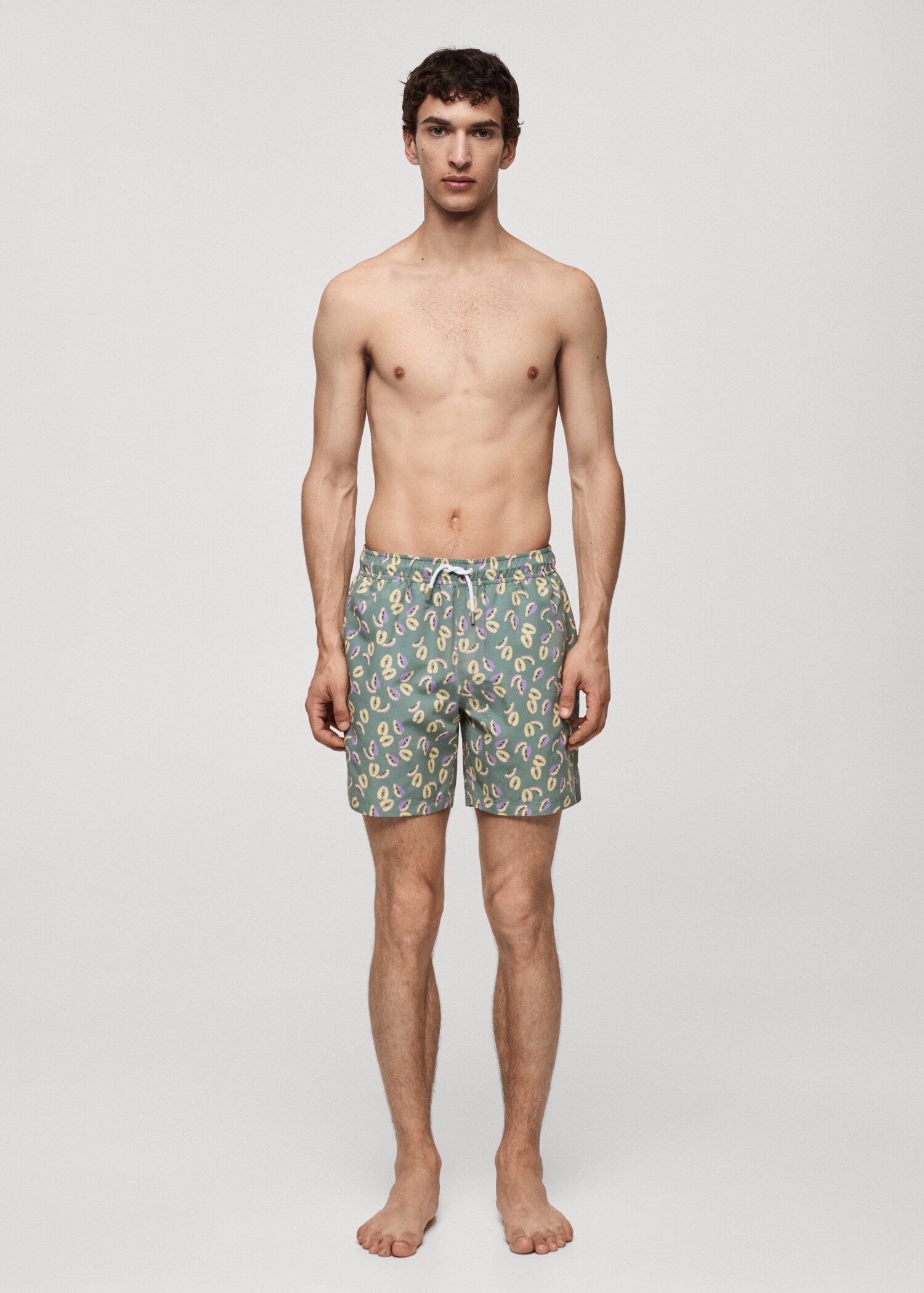 Papaya-print swimsuit - General plane