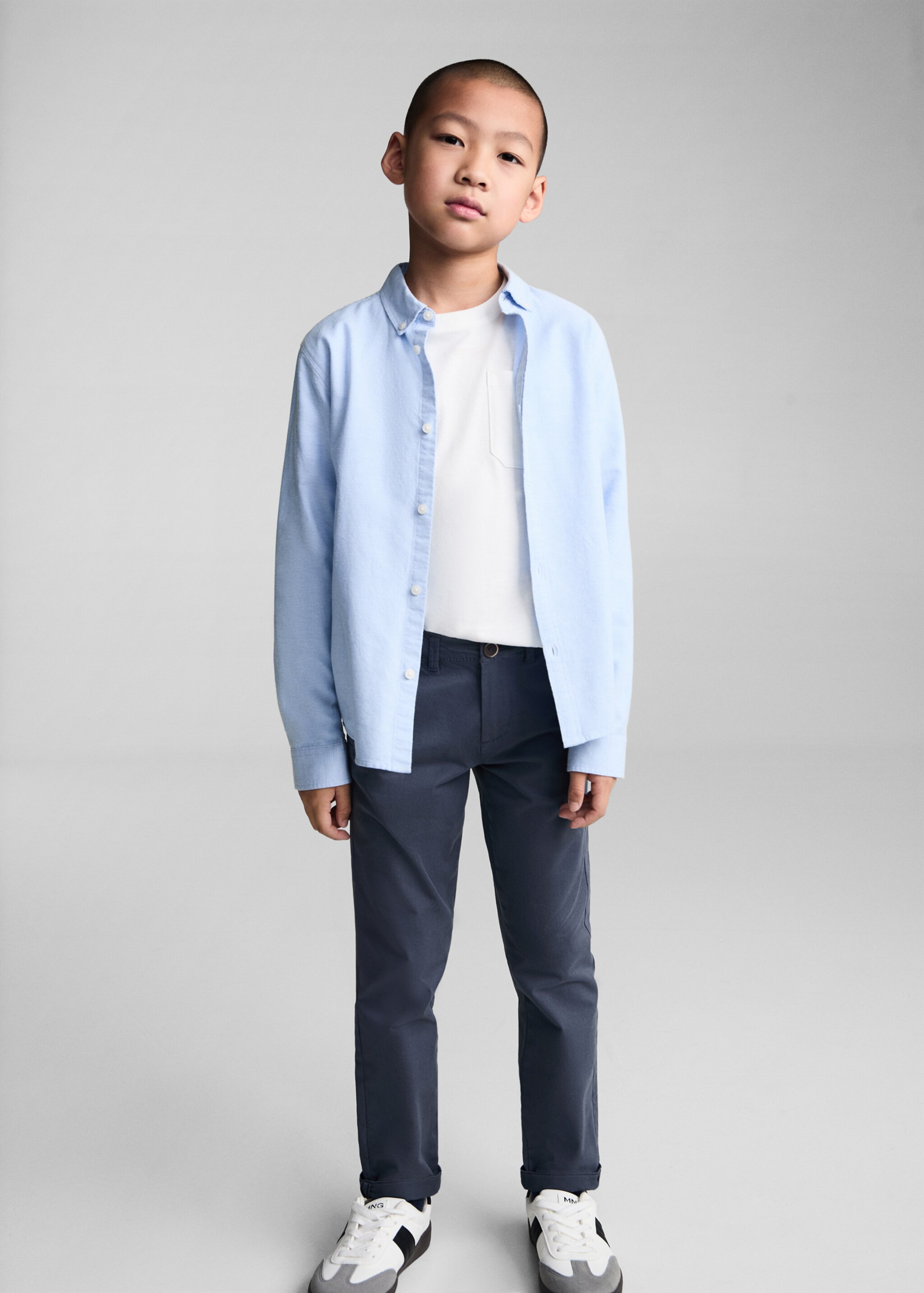 Cotton chinos - General plane, Blue. Ref: 77031011-00.