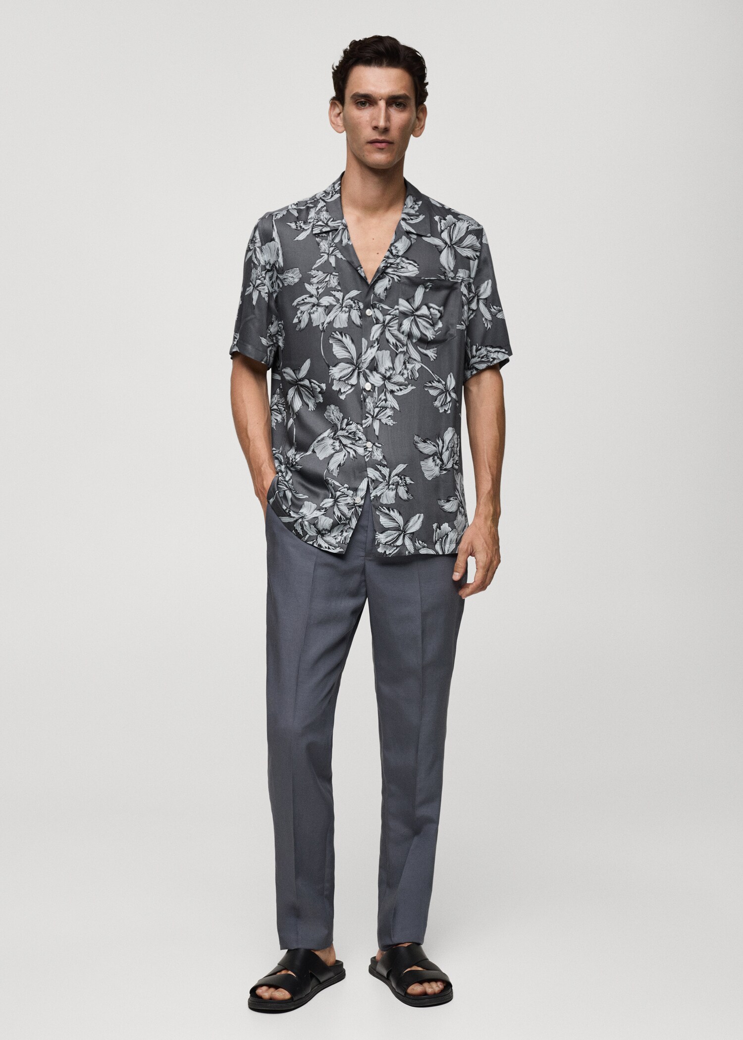 Chemise regular-fit en imprimé hawaïen - Plan général