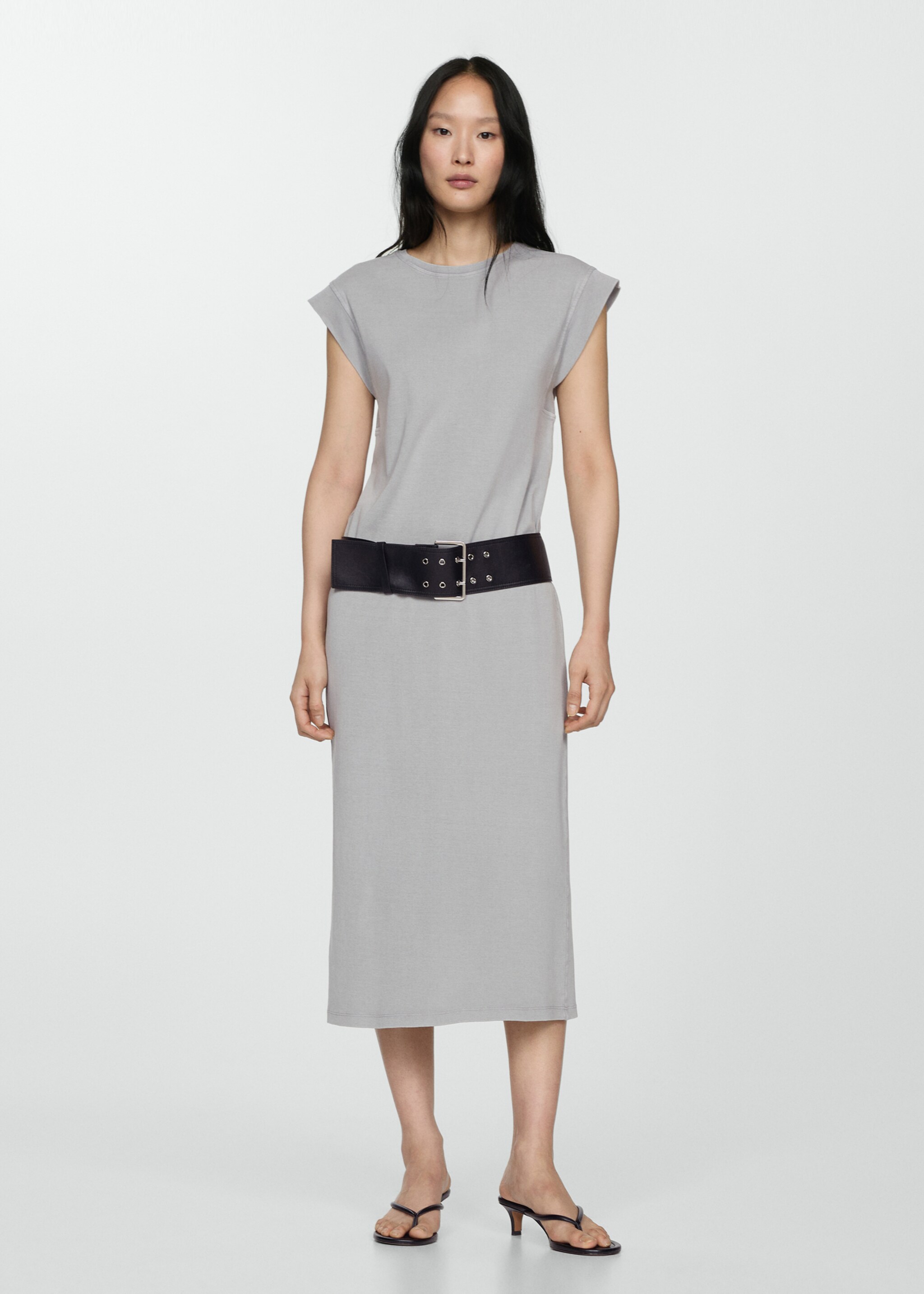 Vestido midi algodón - Plano general