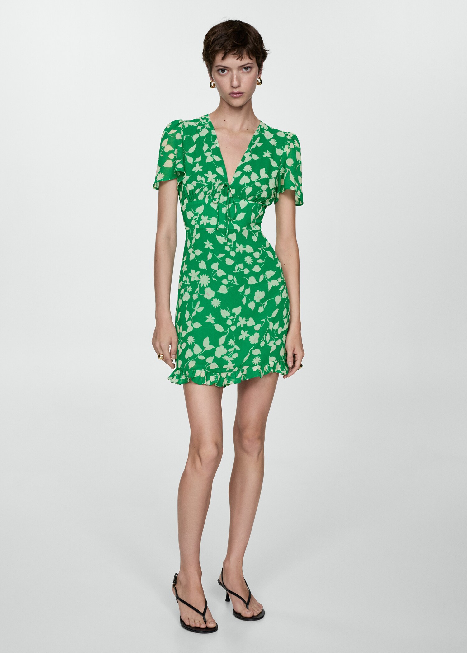 Vestit estampat curt - Pla general