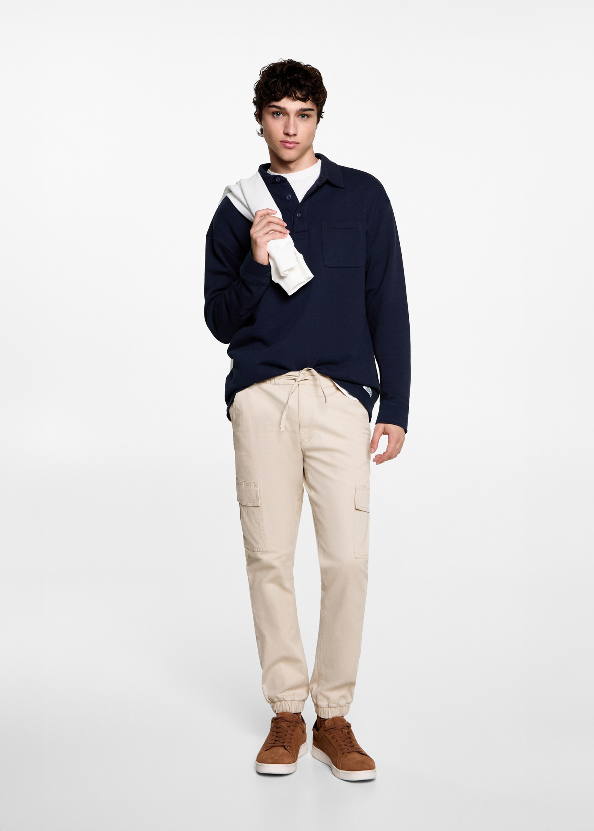 Cargo jogger trousers - General plane, Beige. Ref: 77032937-00.