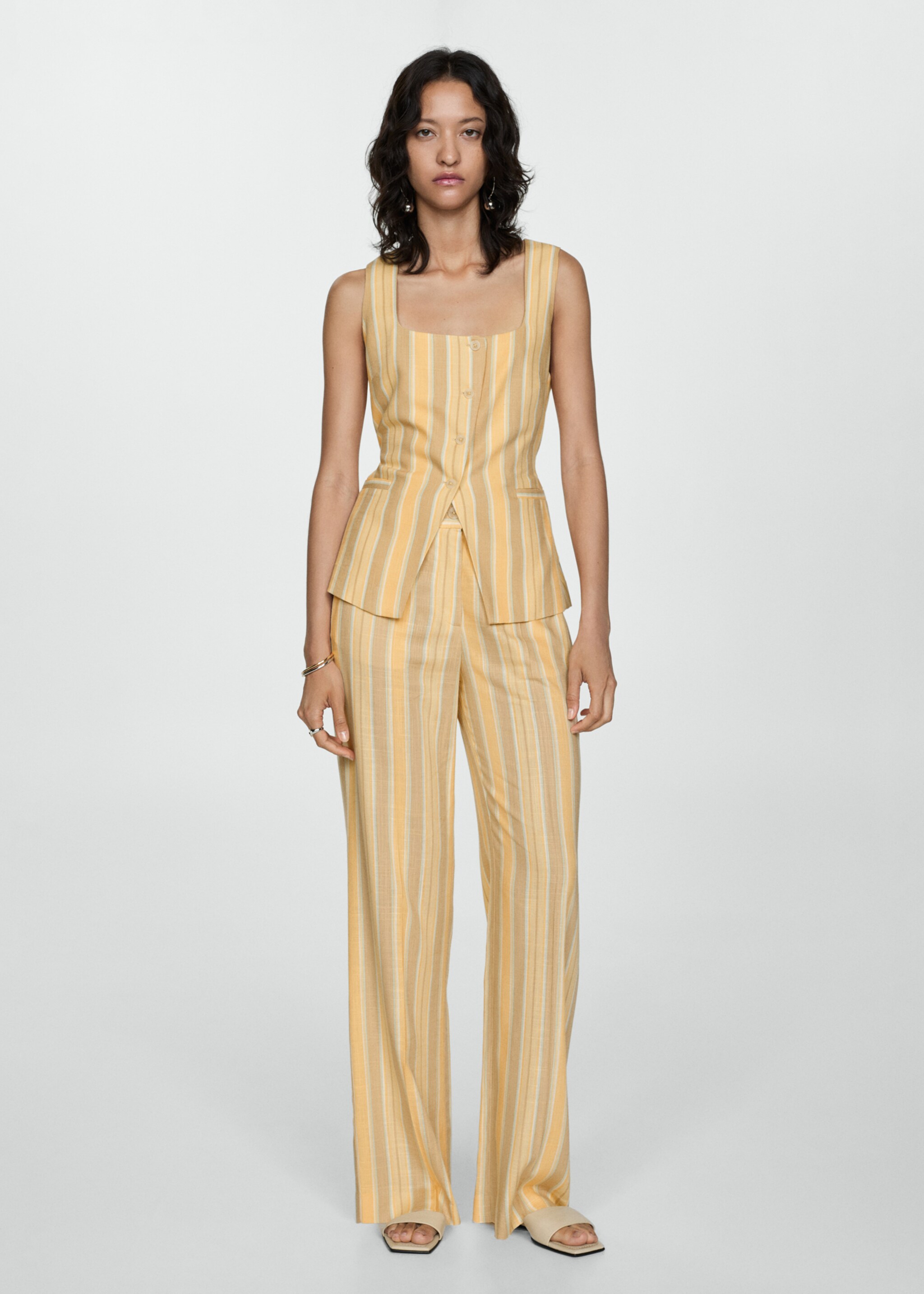 Straight striped trousers - General plane