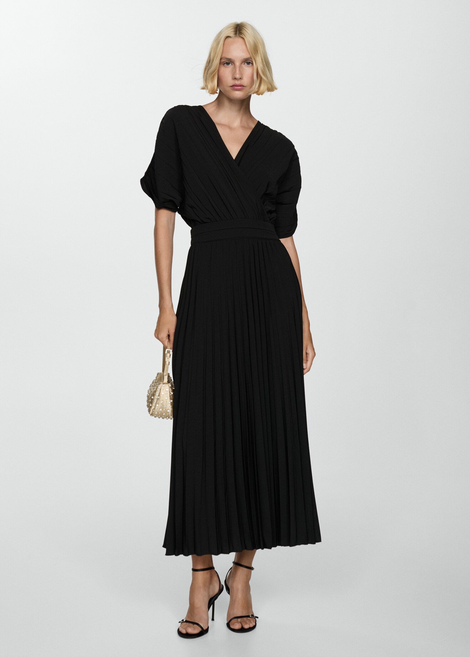 Ausgestelltes Plissée-Kleid - Allgemeine Ansicht