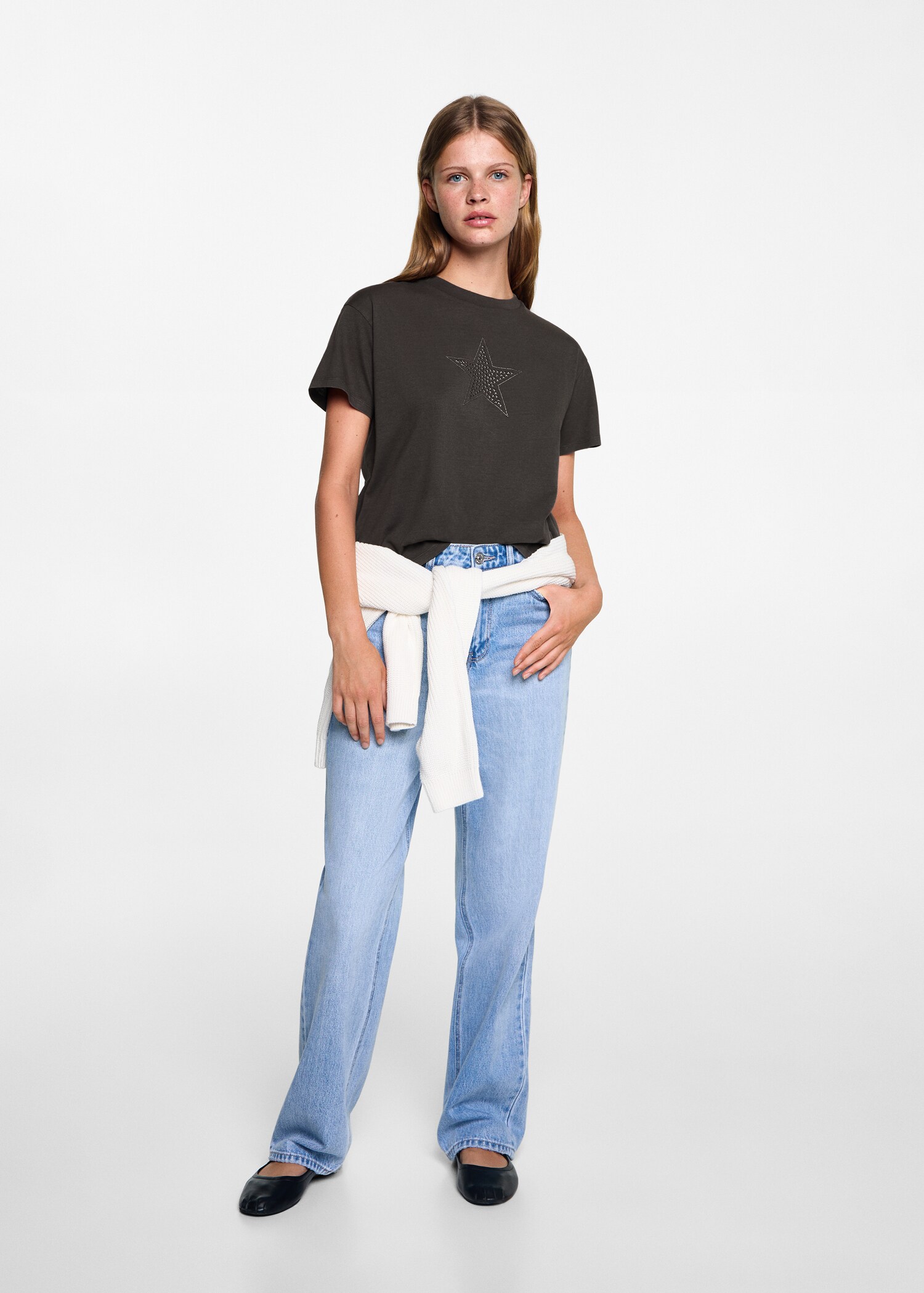 T-shirt imprimé clouté - Plan général