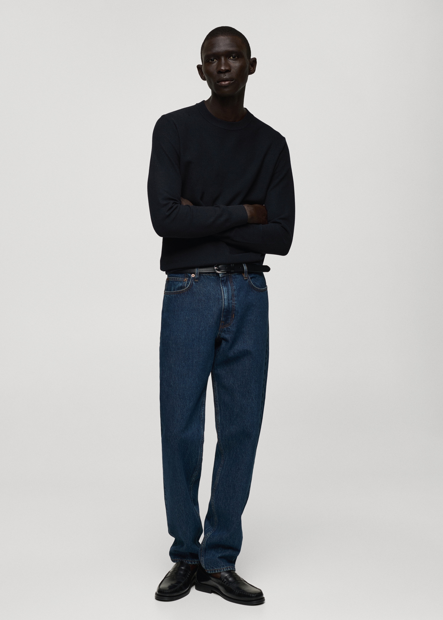 Kitaro Longsleeve Maglia Basic Uomo Manica Lunga Collo Rotondo Cotone - Foto 4