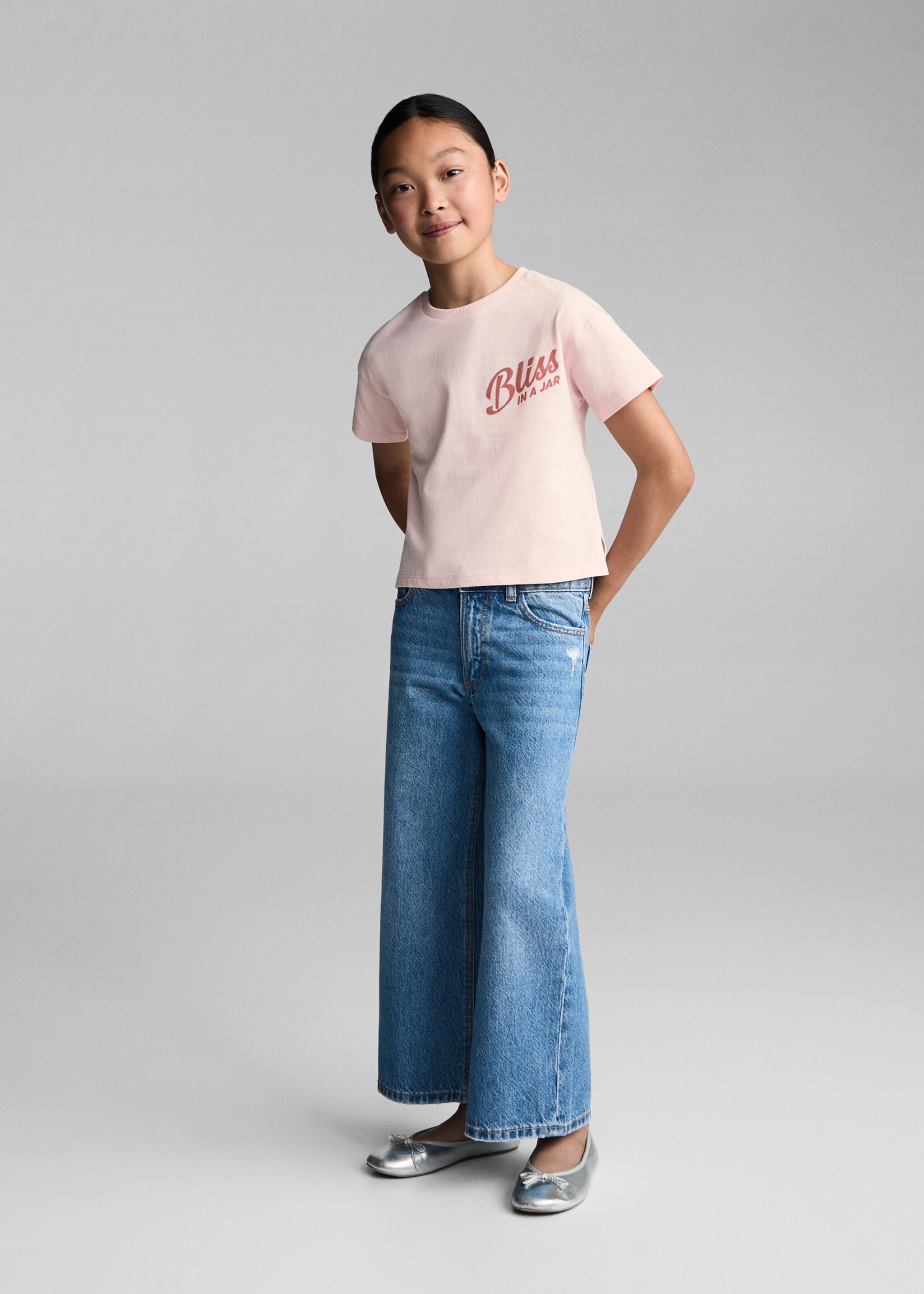 T-shirt estampada algodão - Plano geral