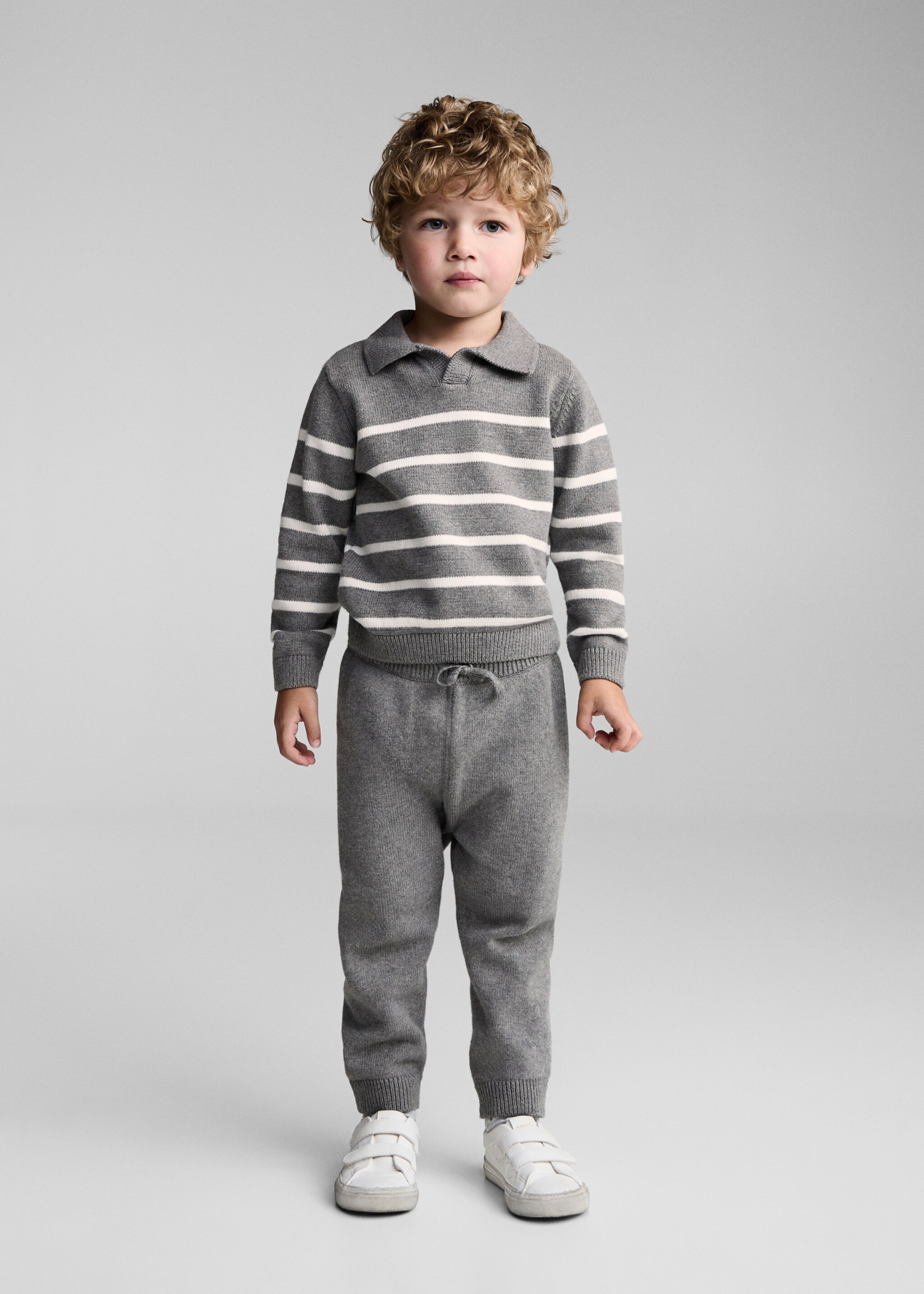 Polo neck sweater - General plane, Medium Heather Grey. Ref: 77034772-00.