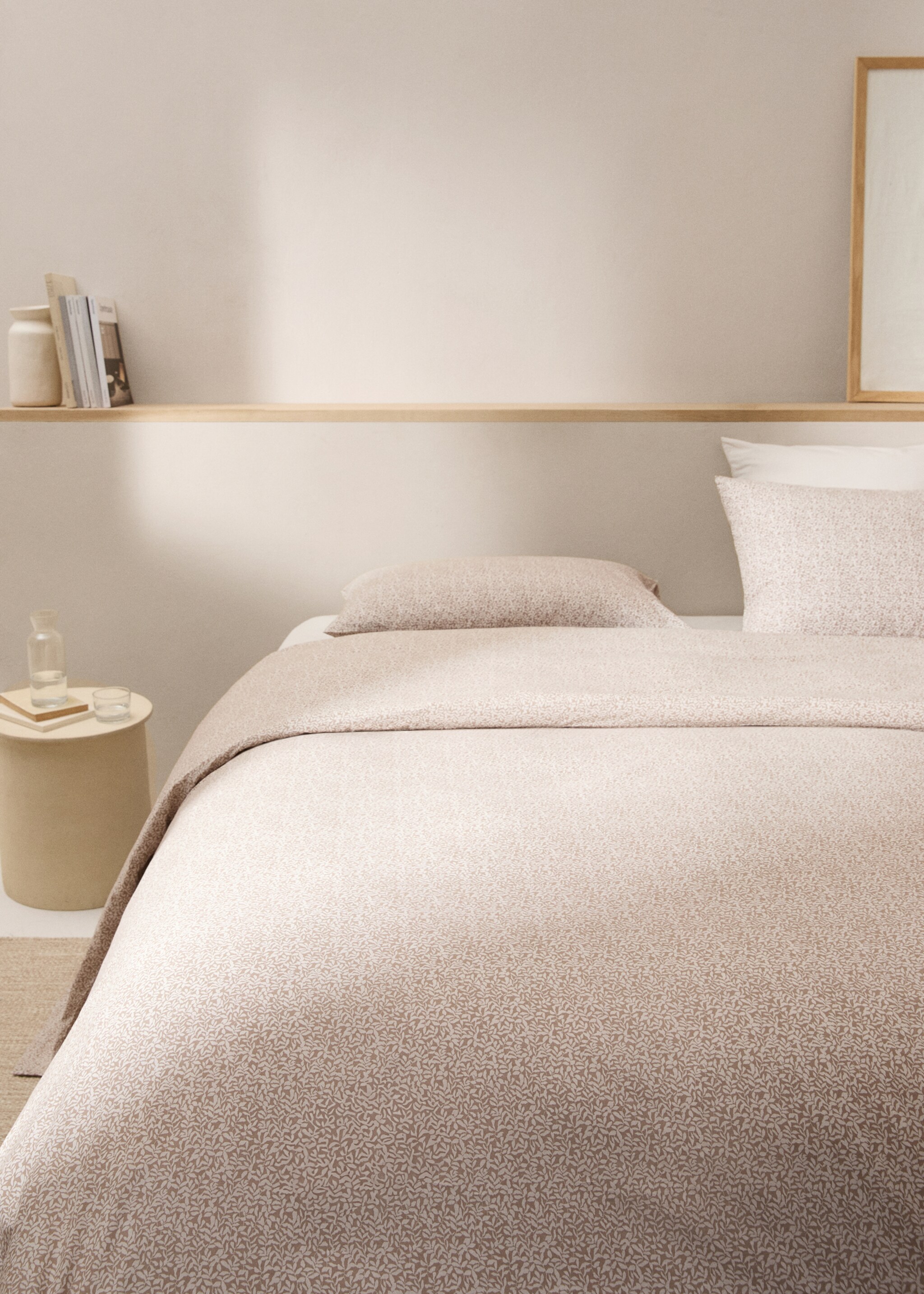 Funda nòrdica estampat microflors llit 150cm - Pla general, Marró mitjà. Ref: 77035635-00.