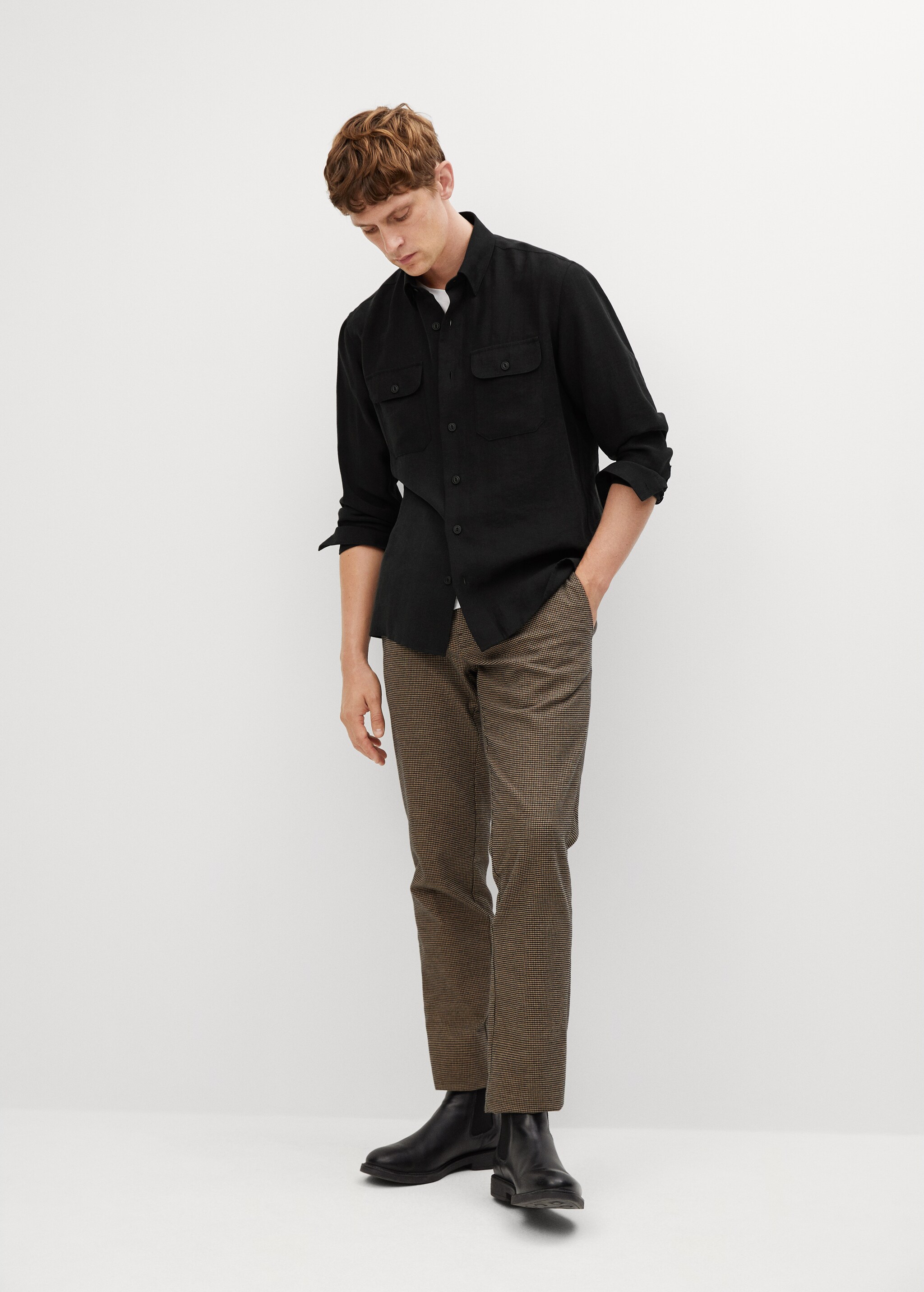 Regular-fit lyocell shirt - General plane