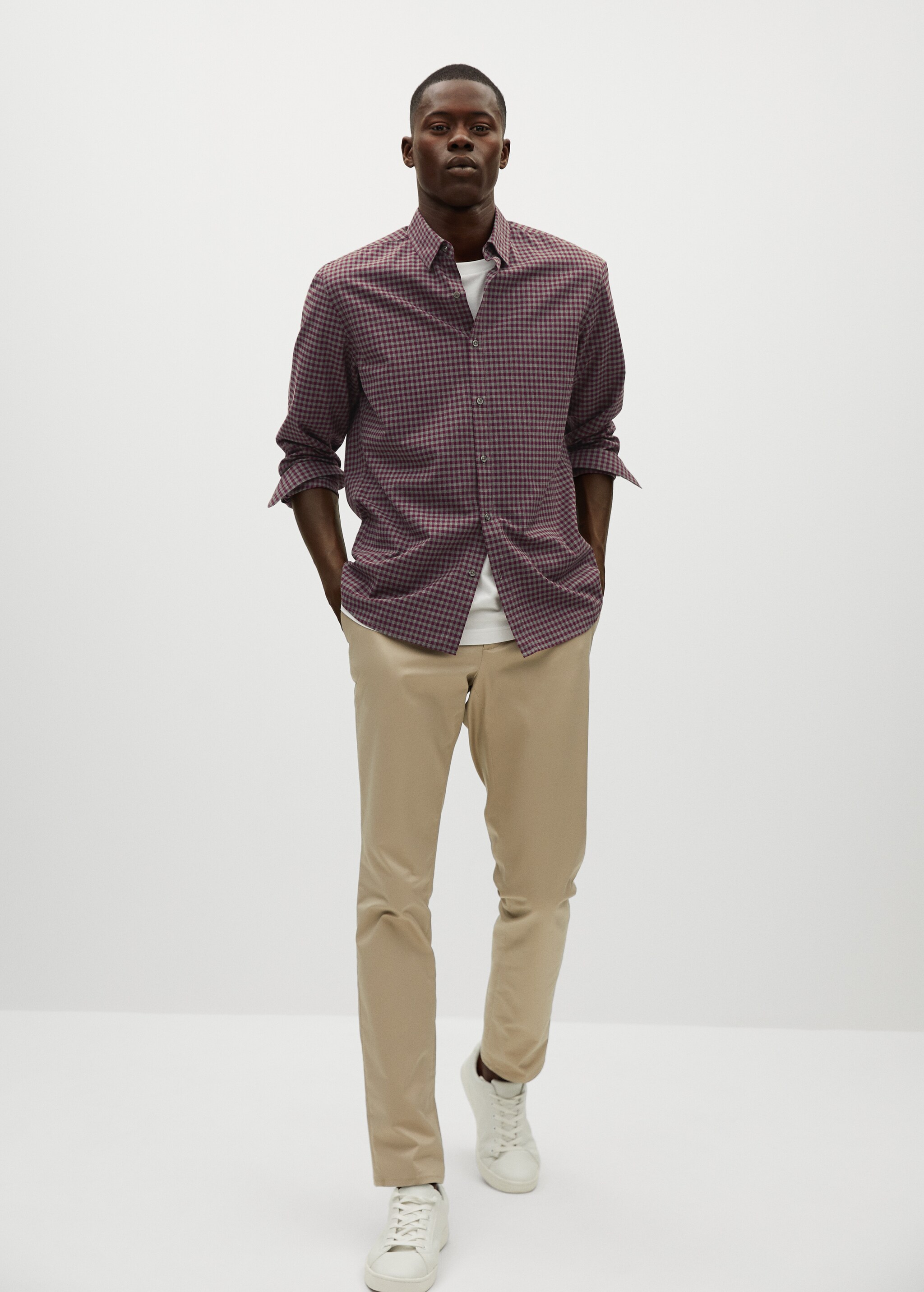 Camisa slim fit cuadro vichy - Plano general