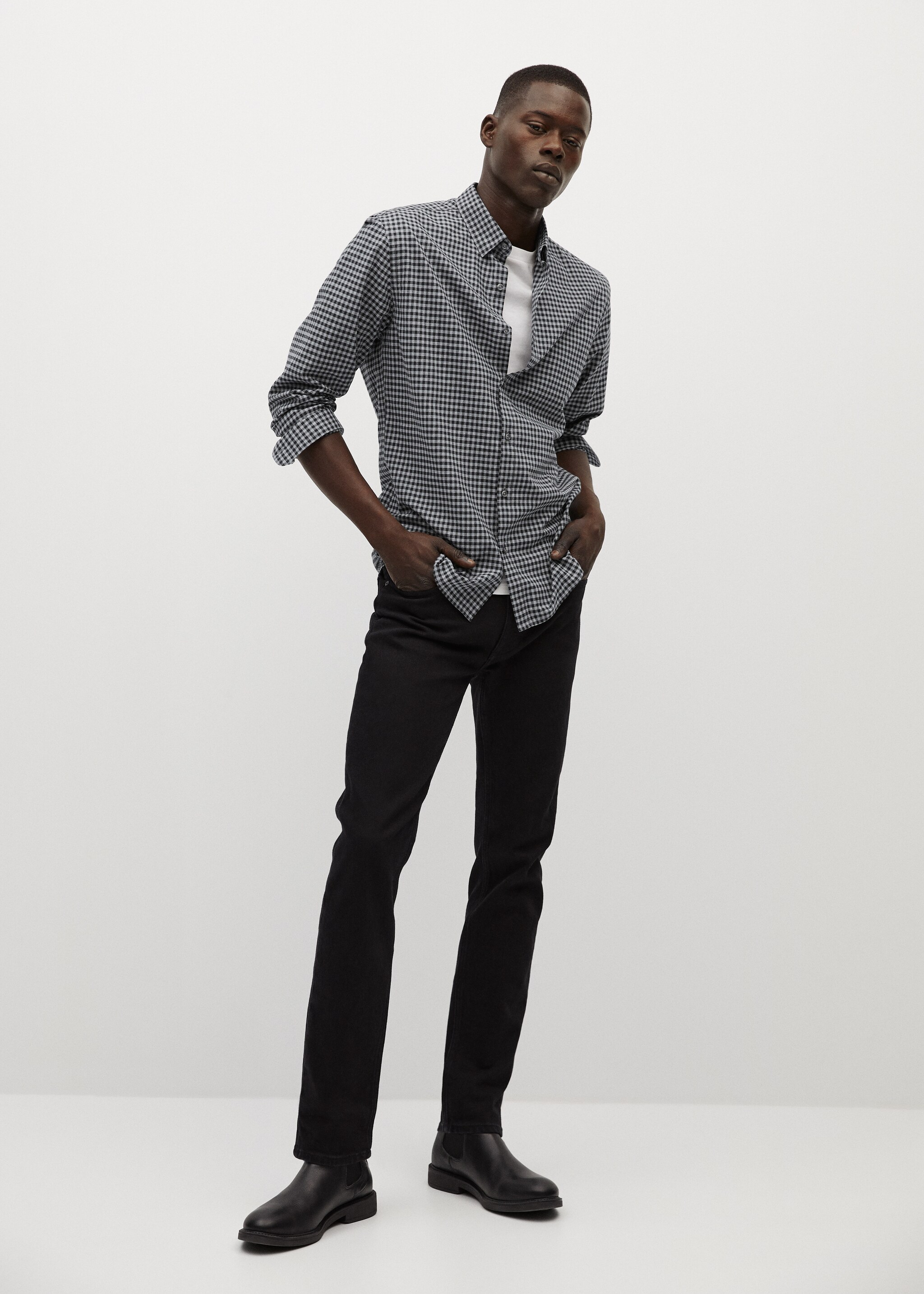 Camisa slim fit cuadro vichy - Plano general